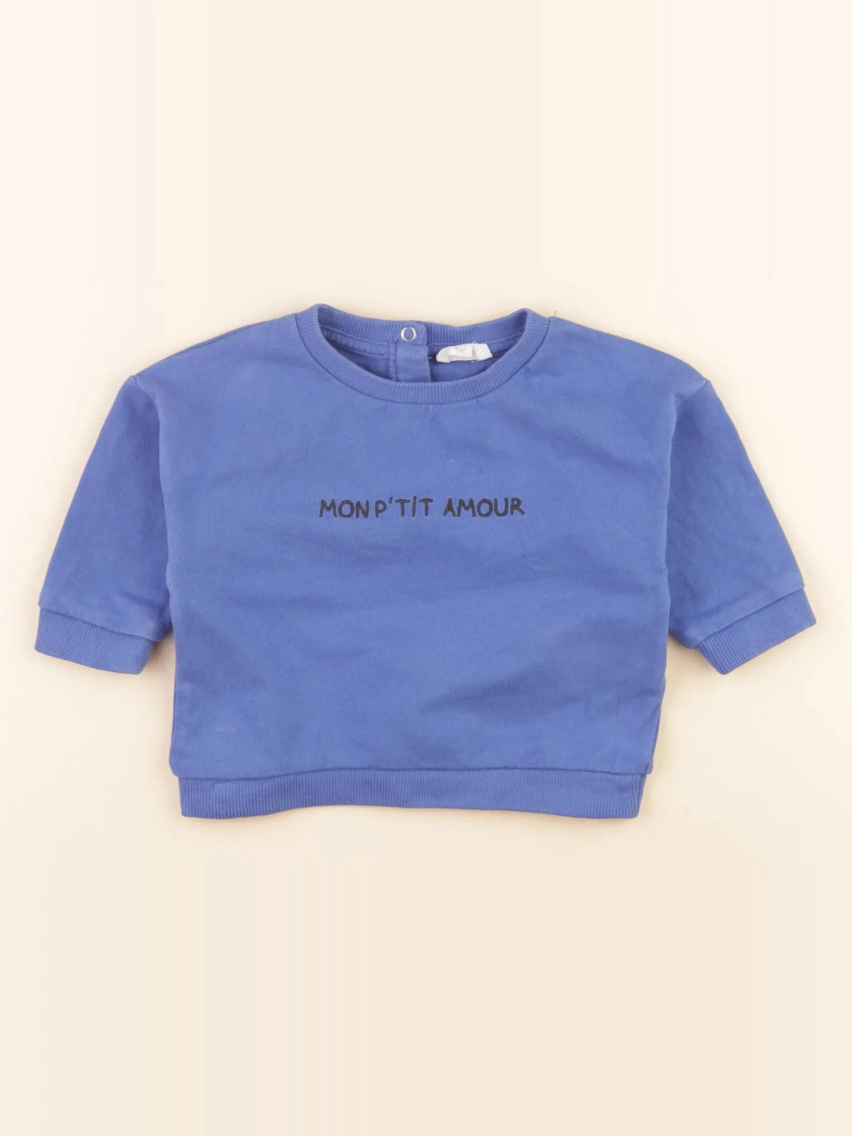 Vertbaudet - sweat bleu - 6 mois