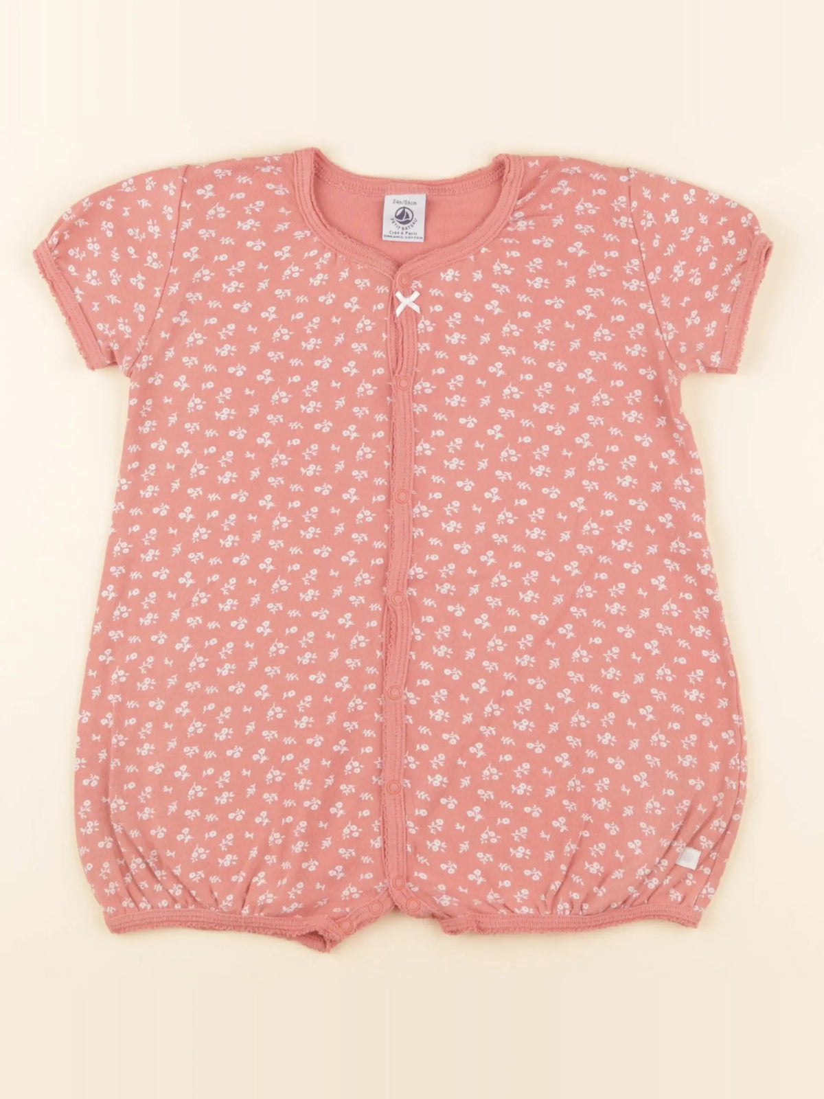 Petit Bateau - pyjama coton rose - 24 mois