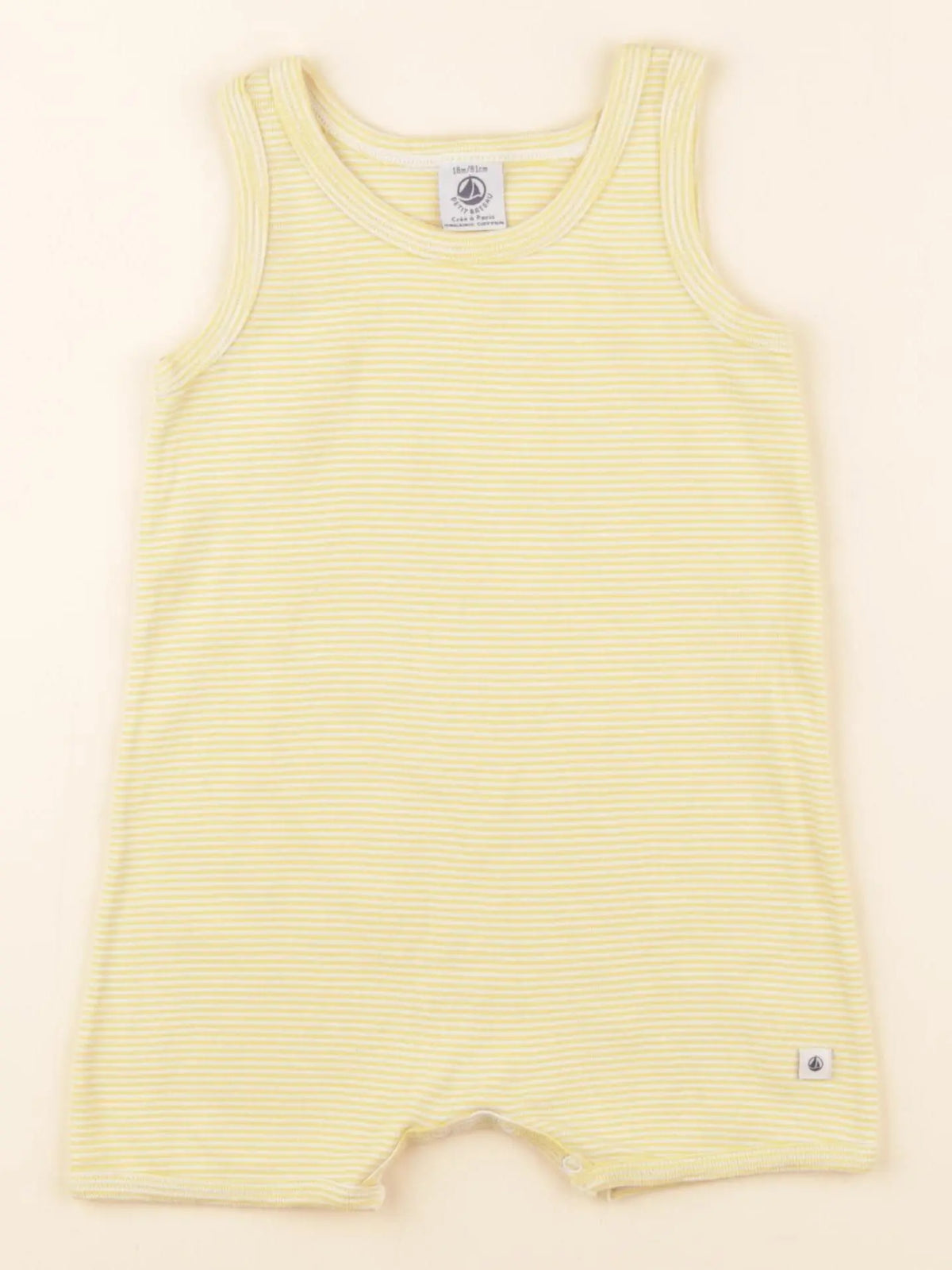 Petit Bateau - pyjama coton jaune - 18 mois