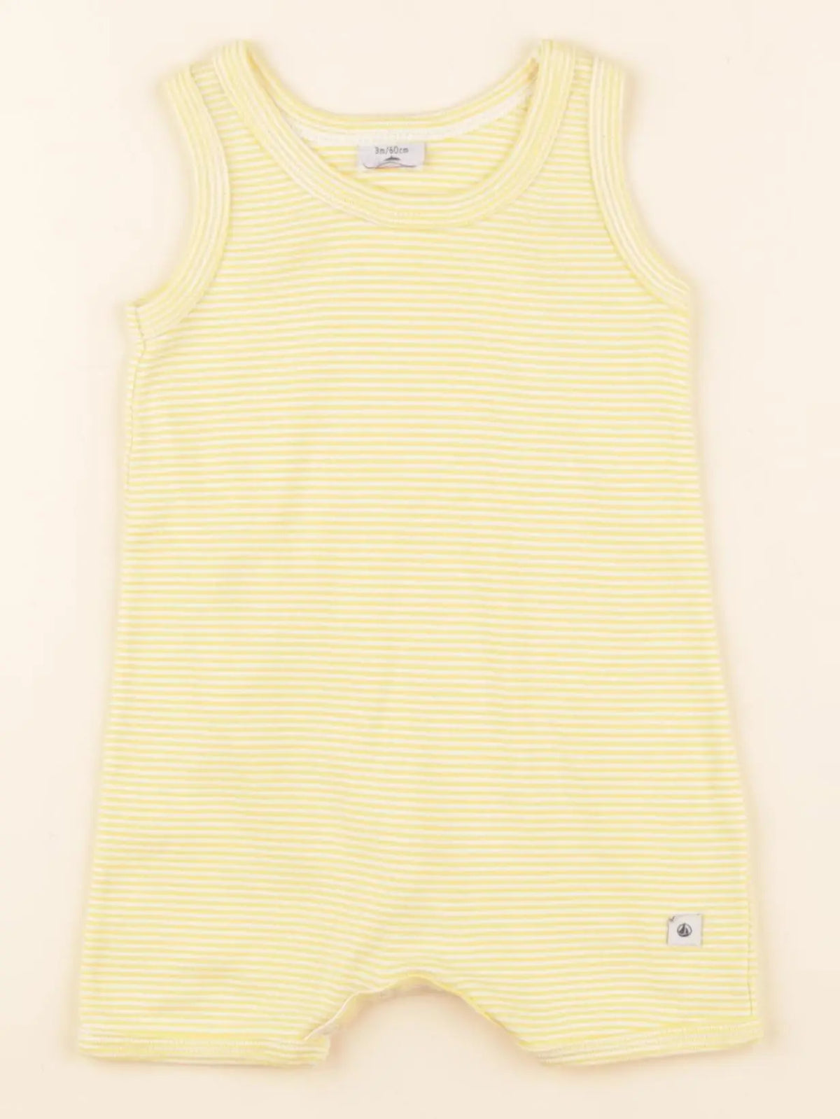Petit Bateau - pyjama coton jaune - 3 mois