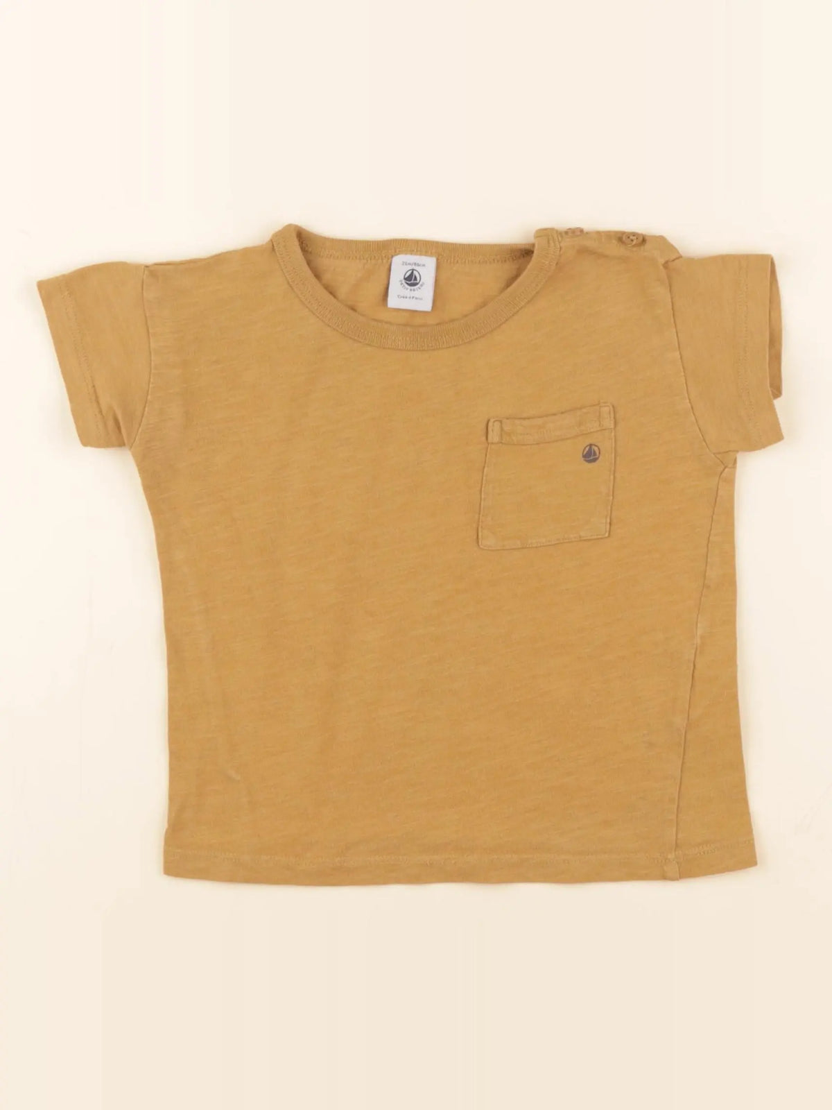 Petit Bateau - tee-shirt marron - 24 mois