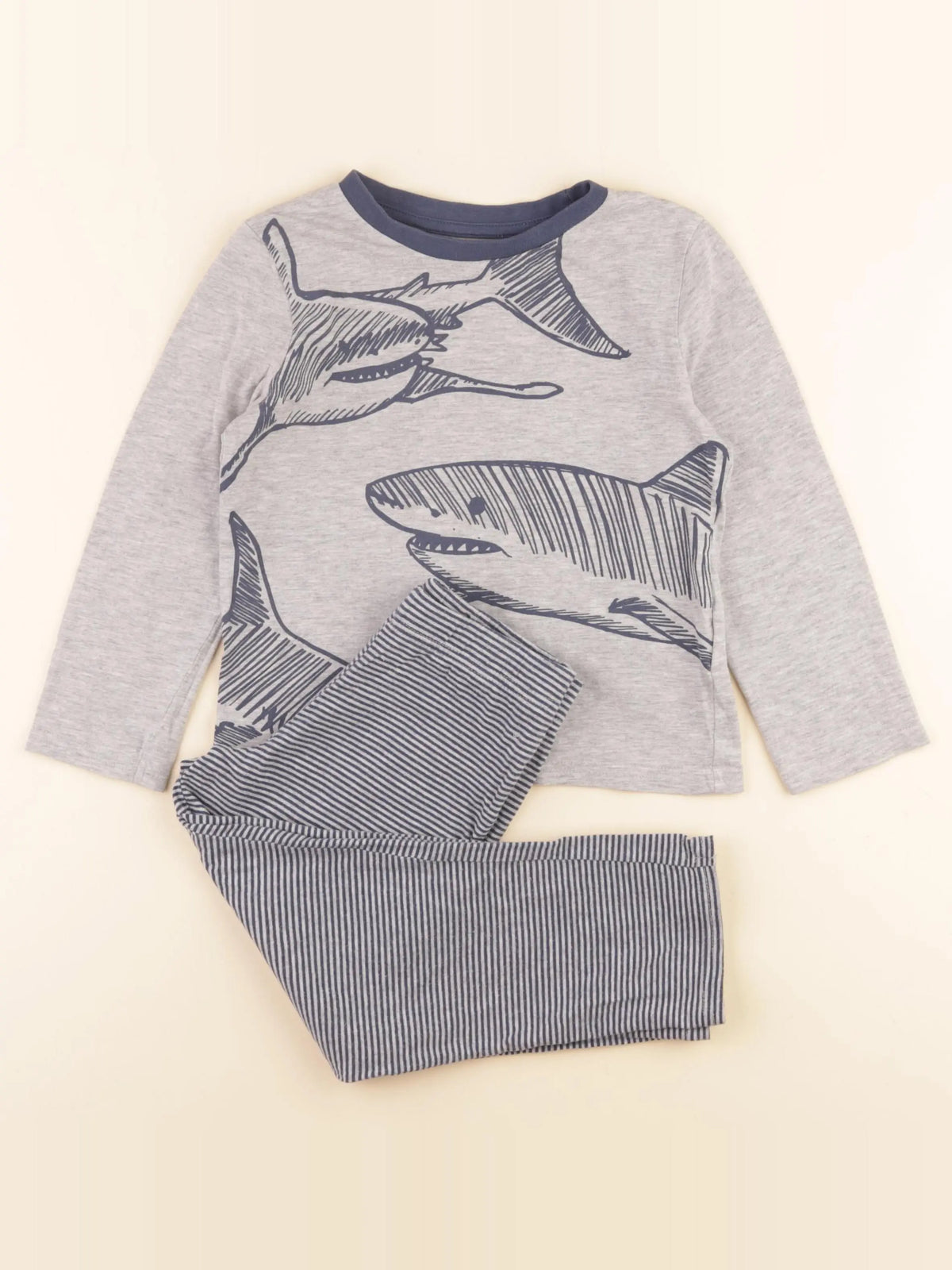 Vertbaudet - pyjama coton gris - 5 ans