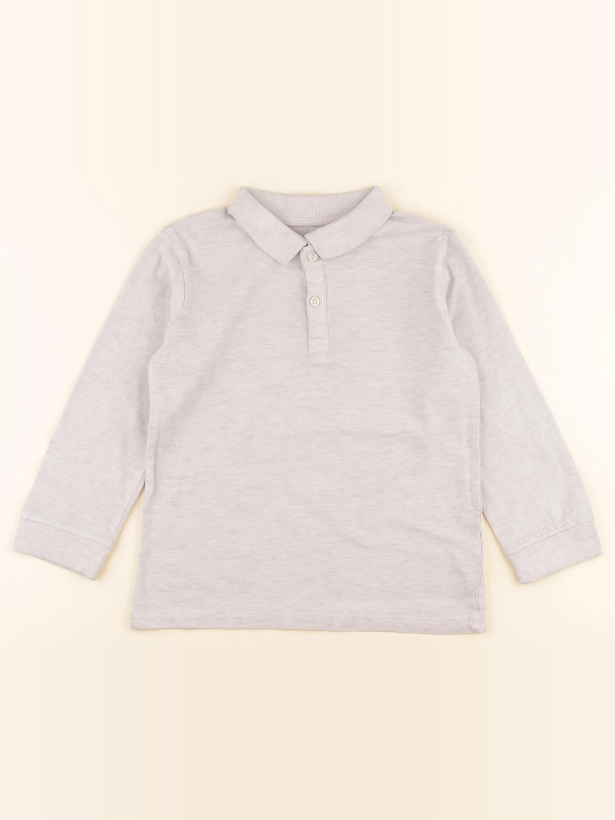 Vertbaudet - polo gris - 8 ans