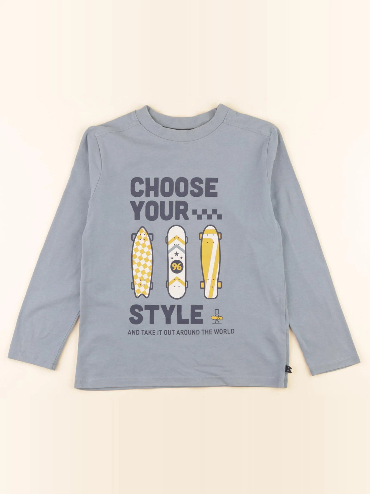 Okaidi - tee-shirt bleu - 8 ans