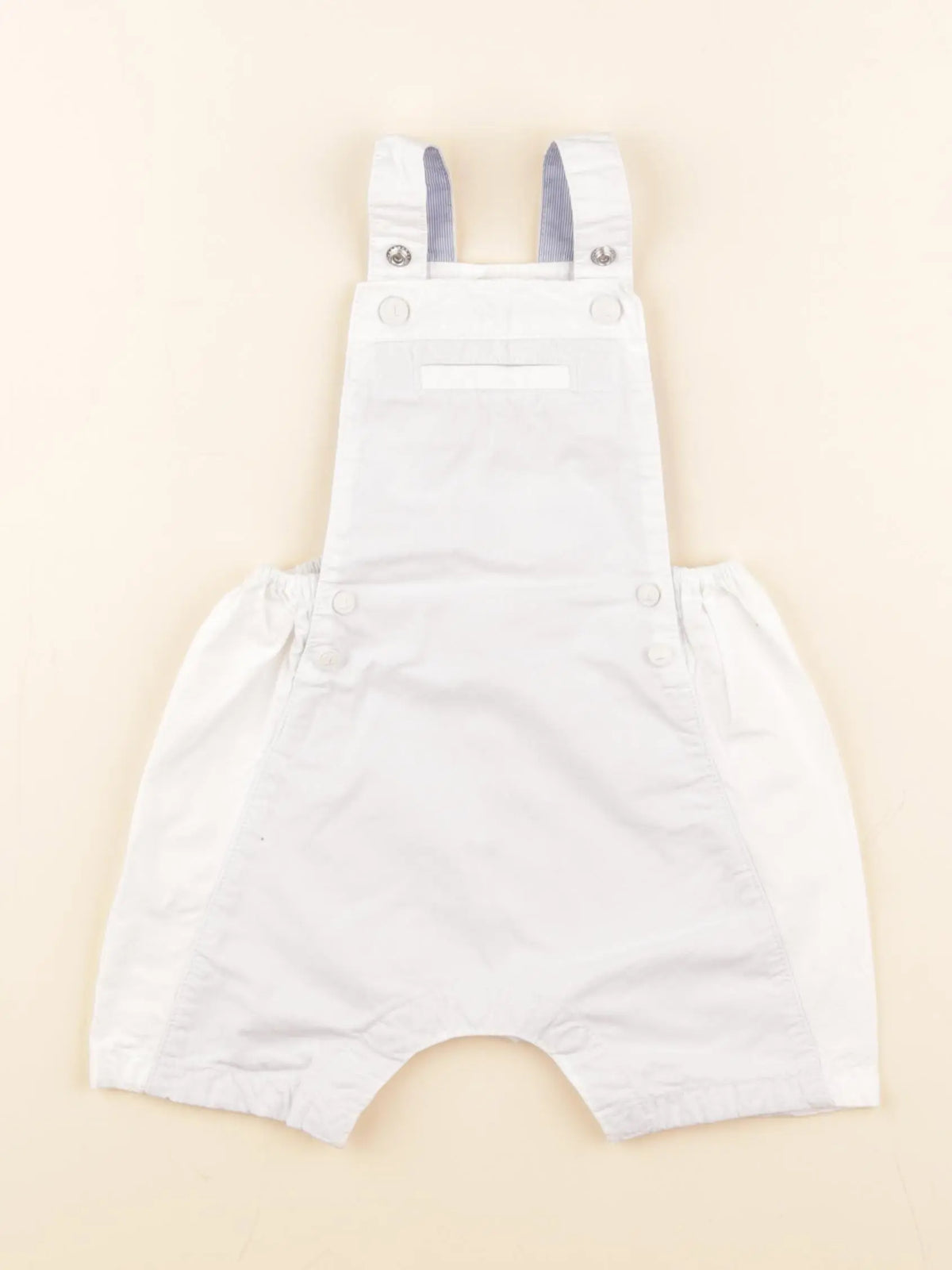 Petit Bateau - salopette blanc - 6 mois