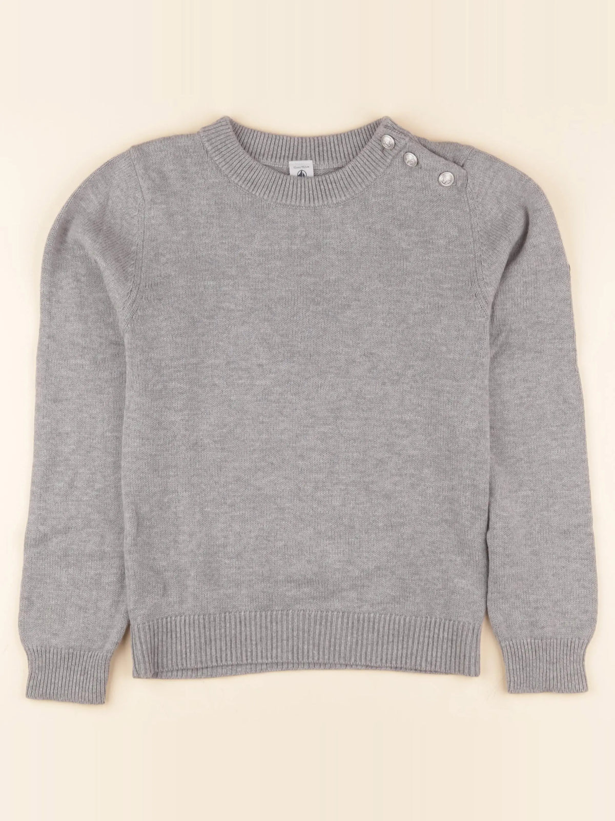 Petit Bateau - pull gris - 12 ans