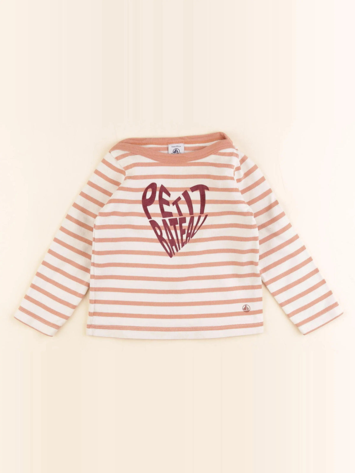 Petit Bateau - tee-shirt marron - 3 ans