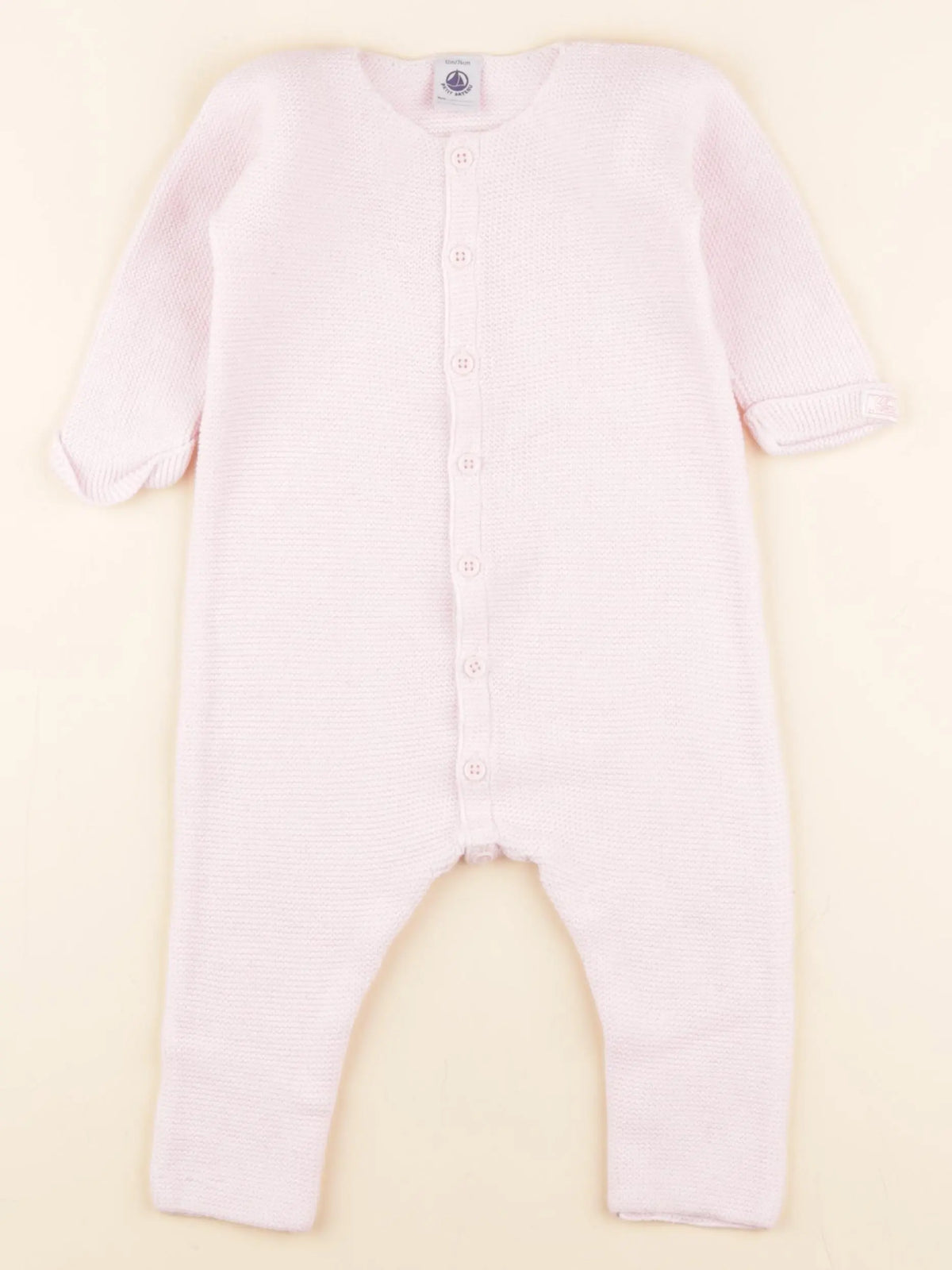 Petit Bateau - combinaison rose - 12 mois