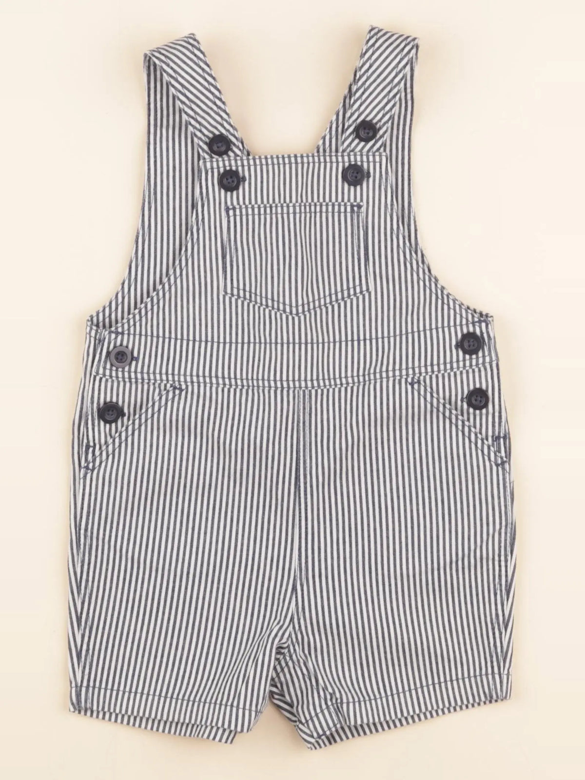 Petit Bateau - salopette blanc, bleu - 12 mois