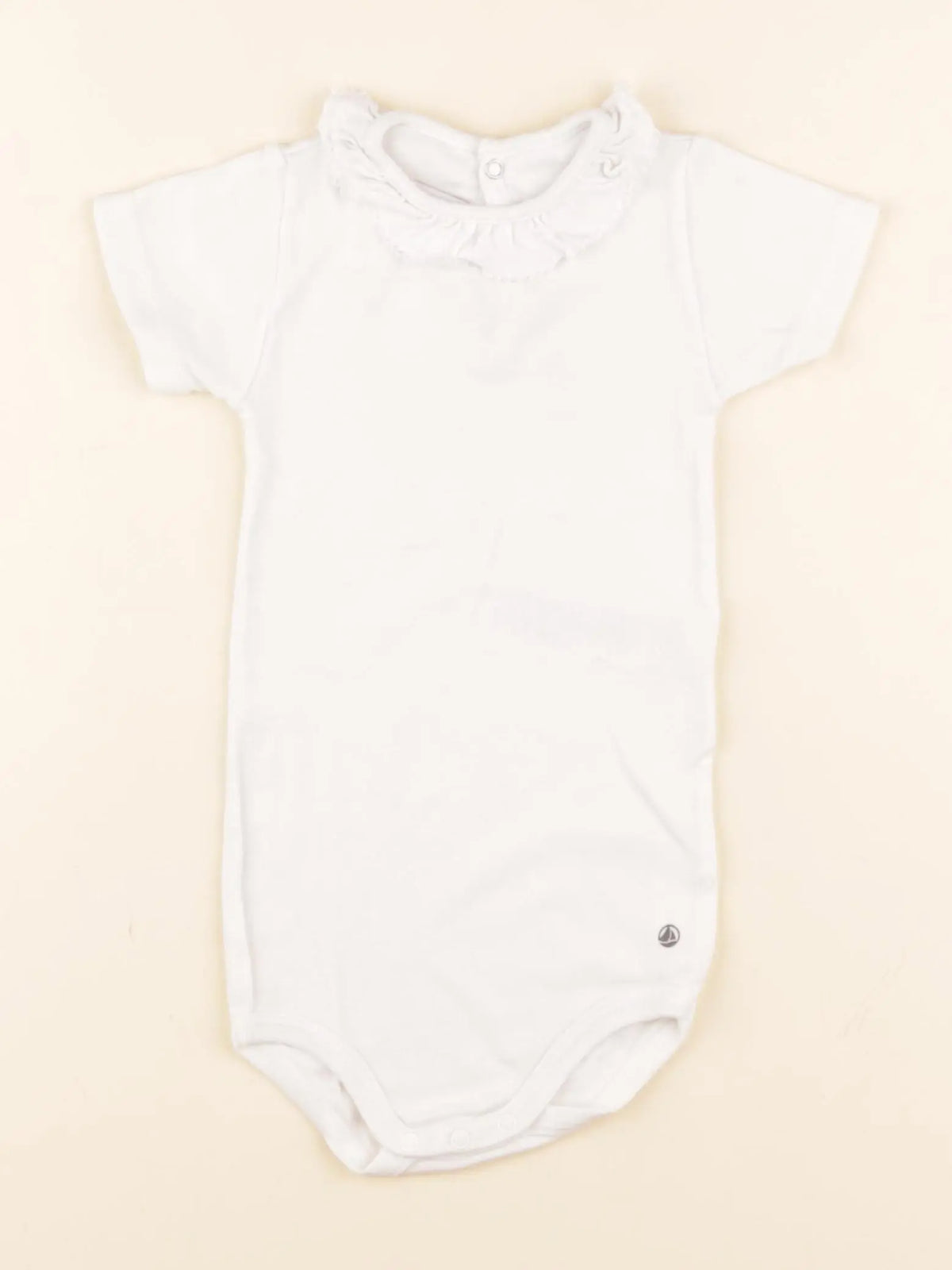 Petit Bateau - body à col blanc - 18 mois