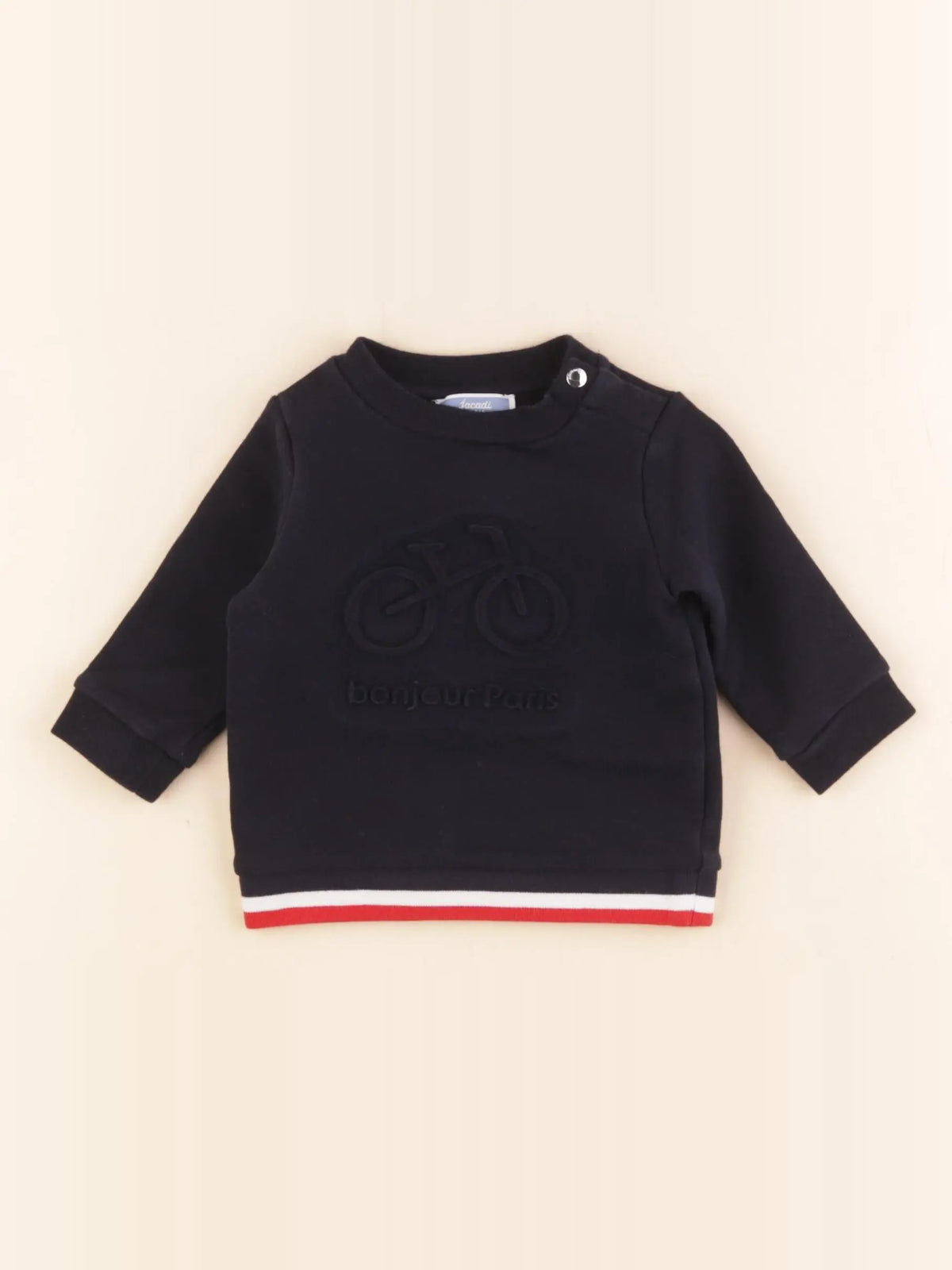 Jacadi - sweat bleu - 6 mois