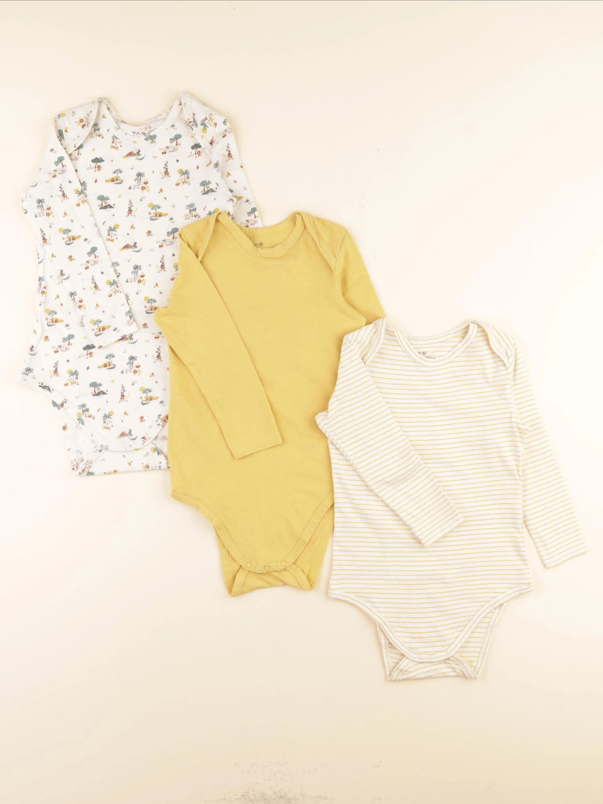 Tape à l'oeil - lot de 3 bodies en coton multicolore - 36 mois