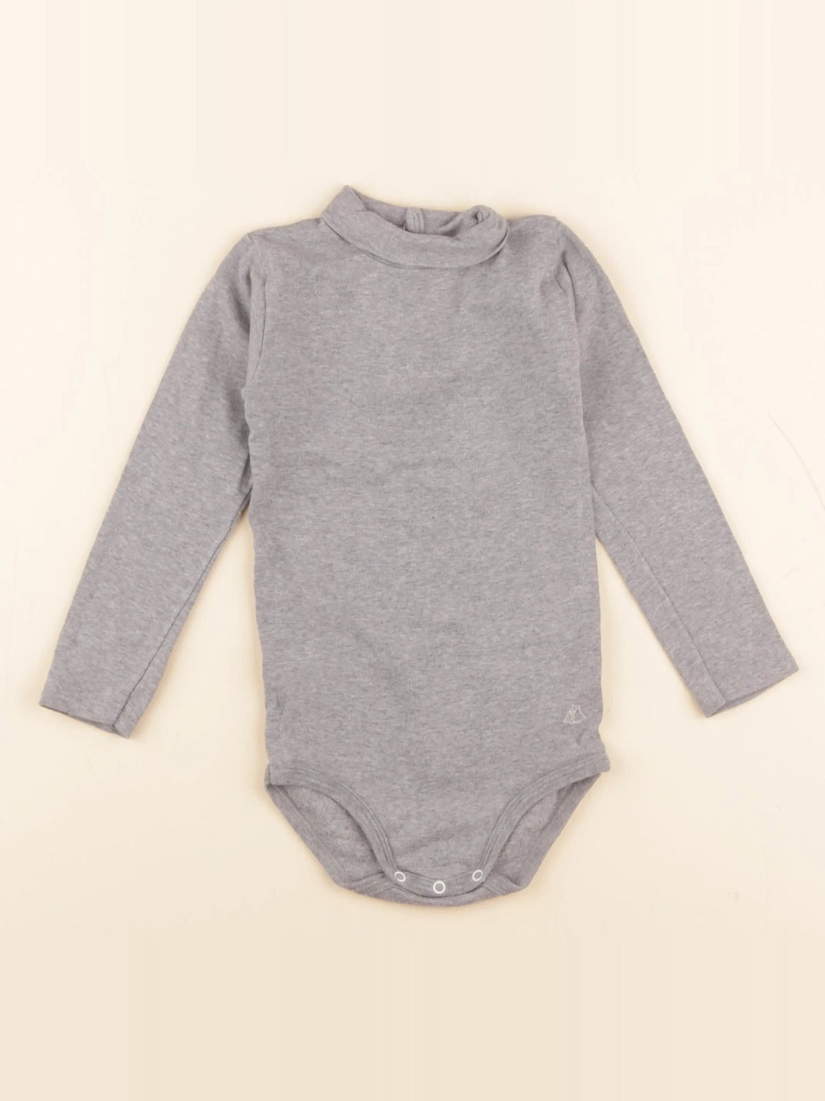 Petit Bateau - body à col gris - 36 mois
