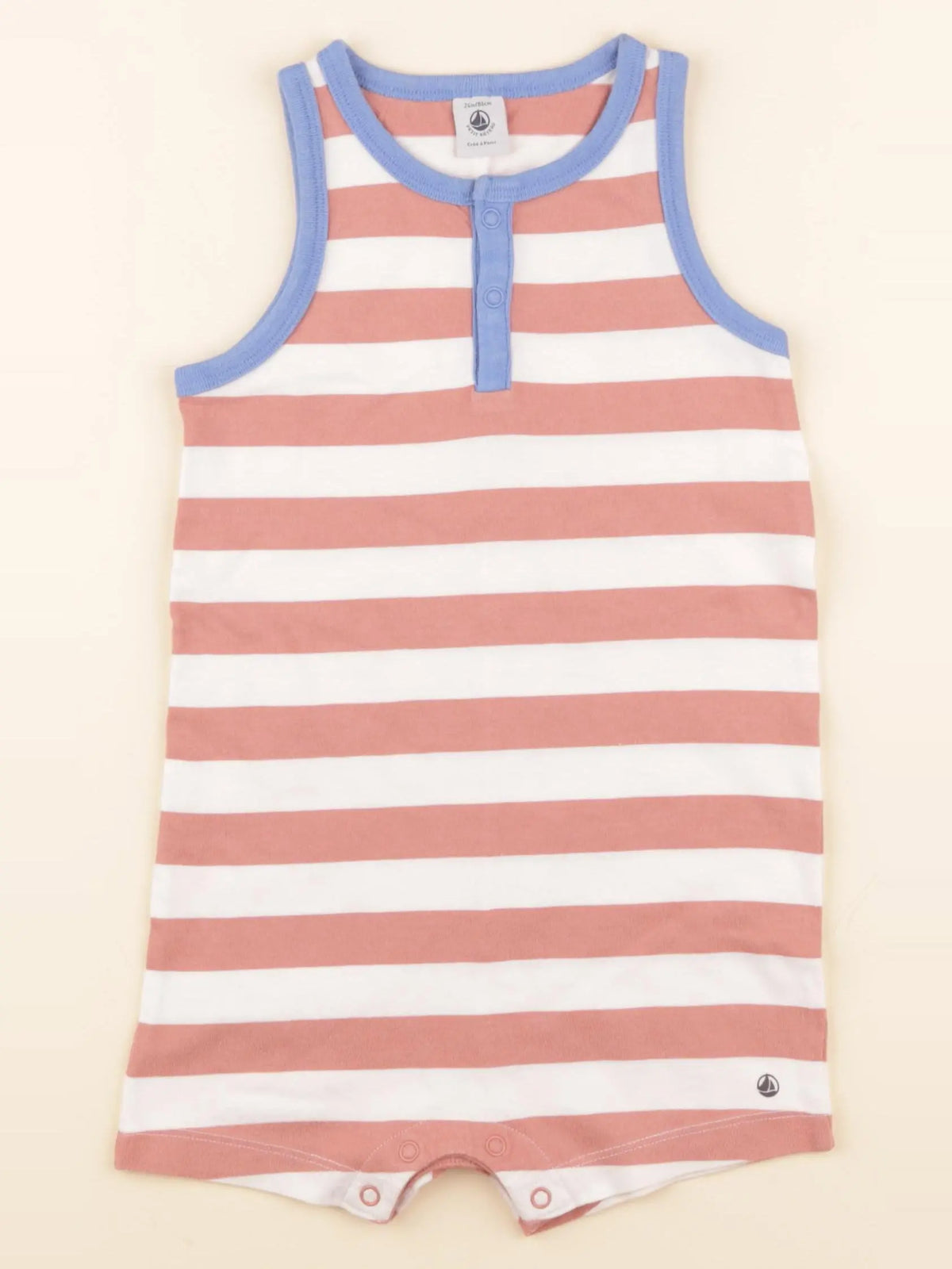 Petit Bateau - pyjama coton rose - 24 mois