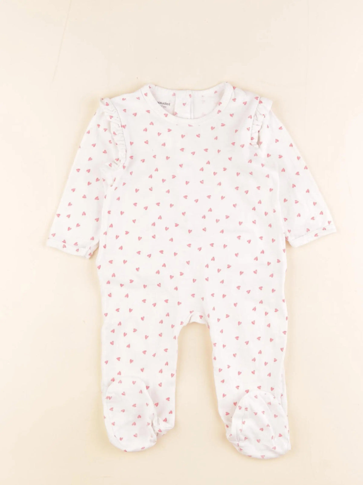 Vertbaudet - pyjama coton blanc - 6 mois
