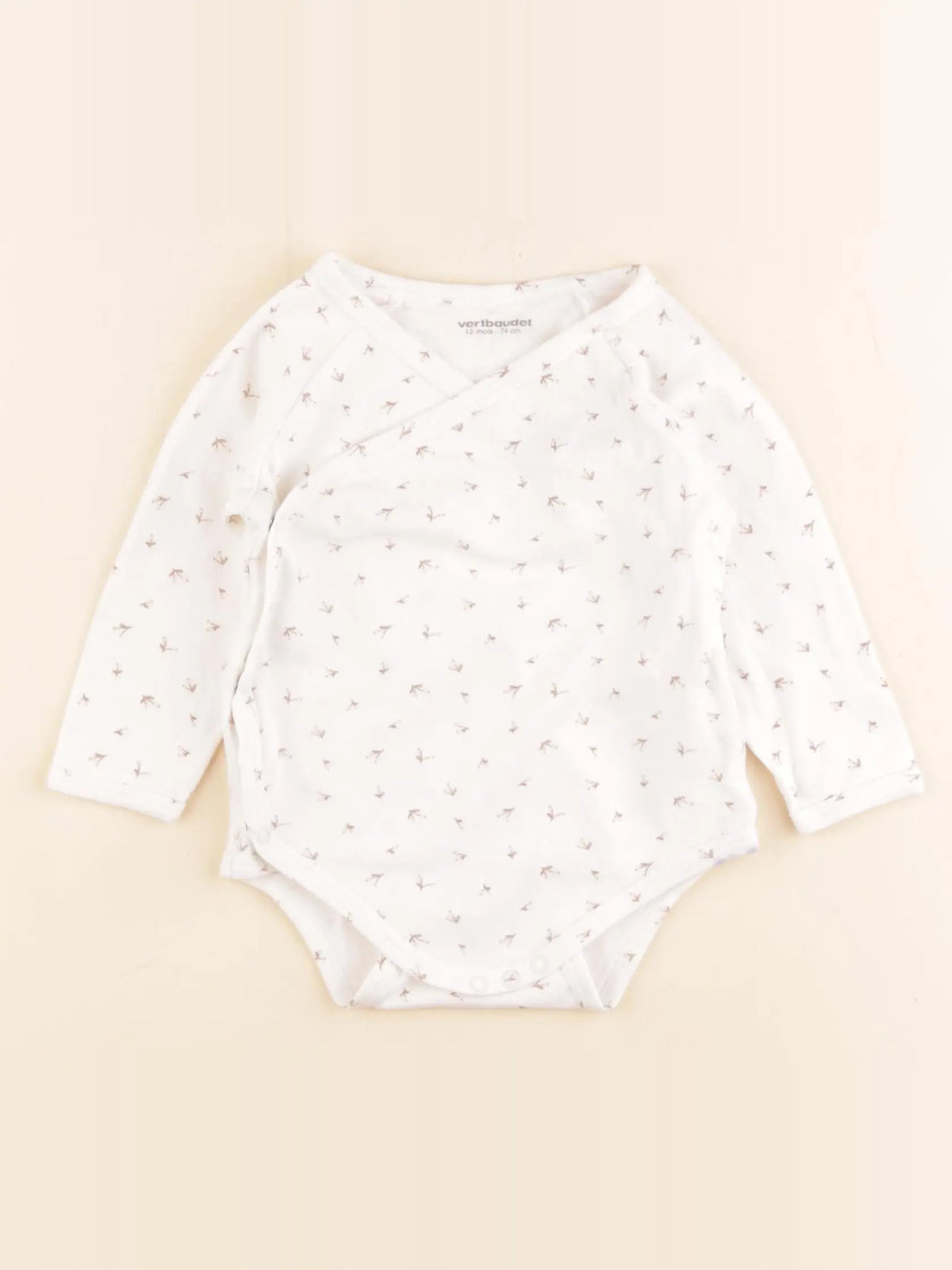 Vertbaudet - body beige - 12 mois