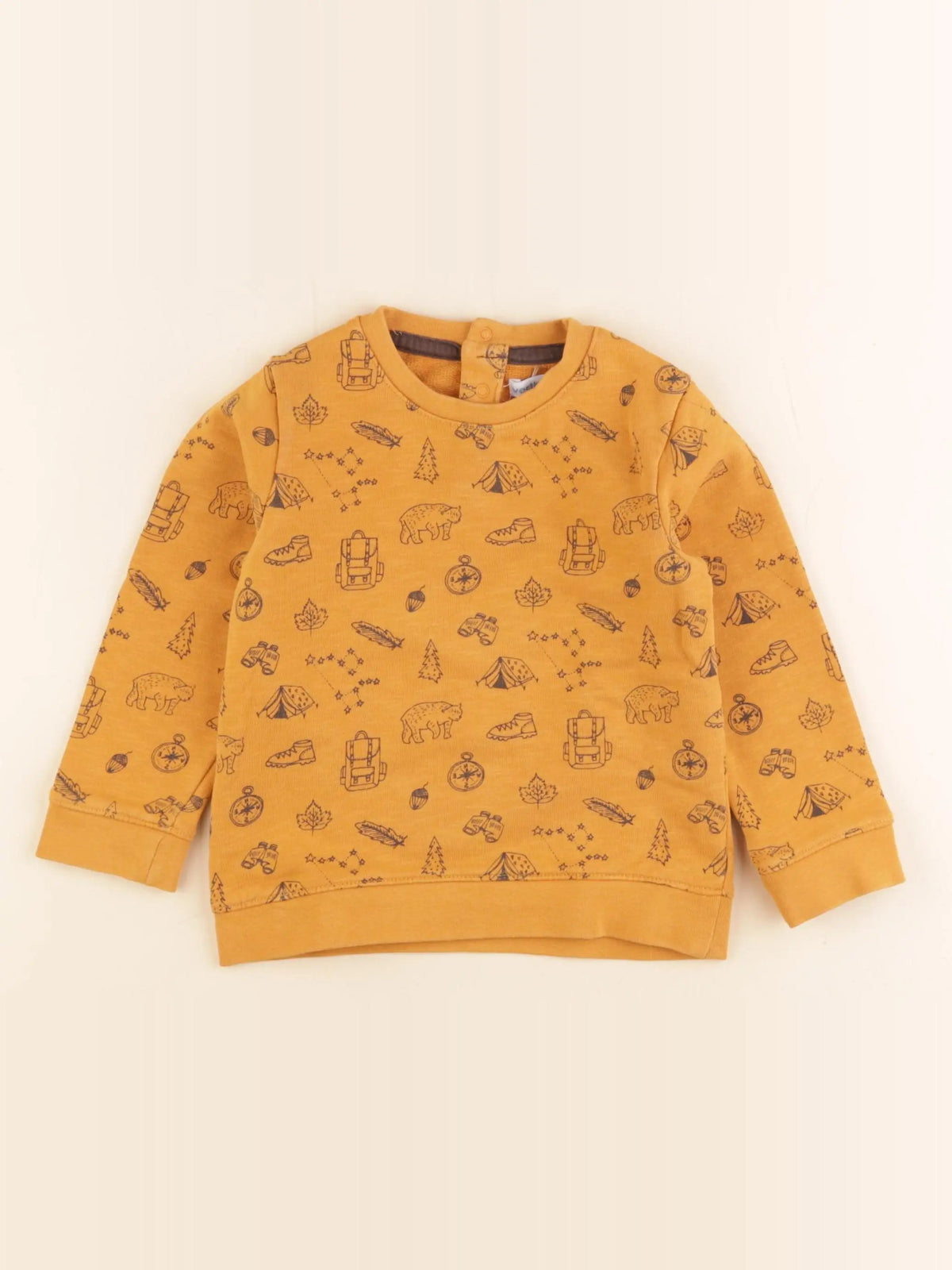 Vertbaudet - sweat jaune - 24 mois