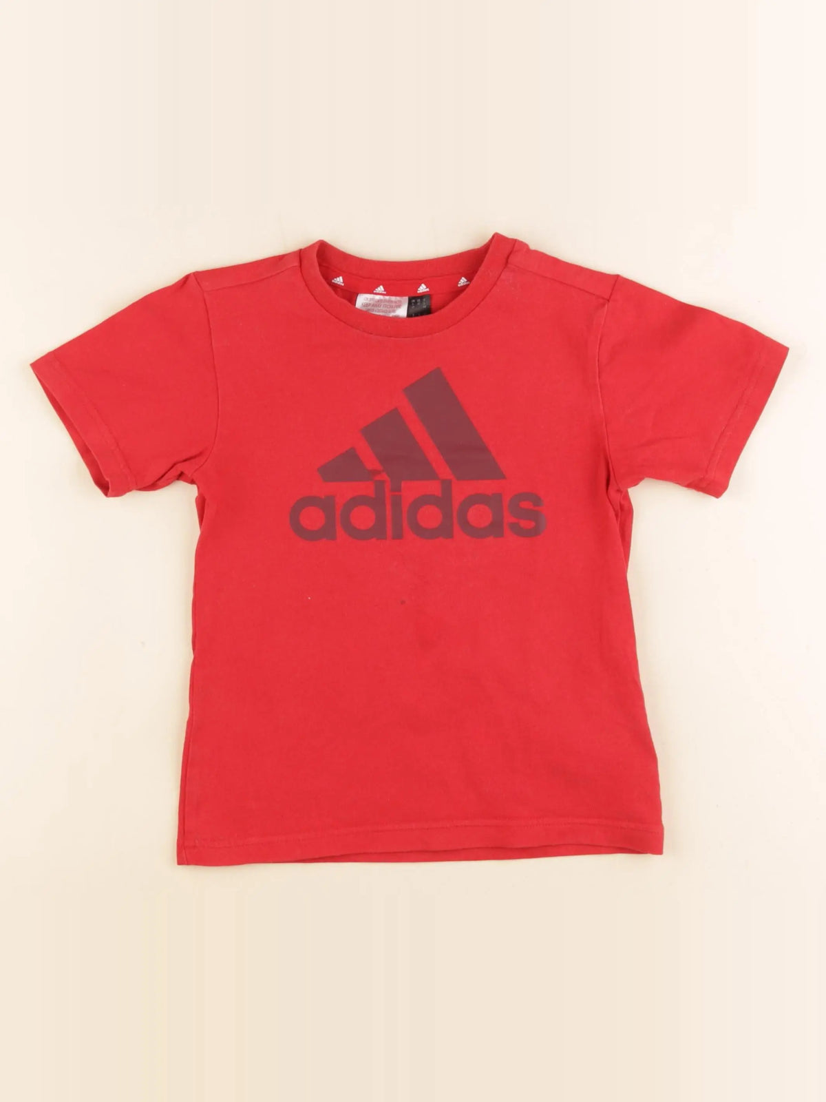 Adidas - tee-shirt rouge - 3/4 ans