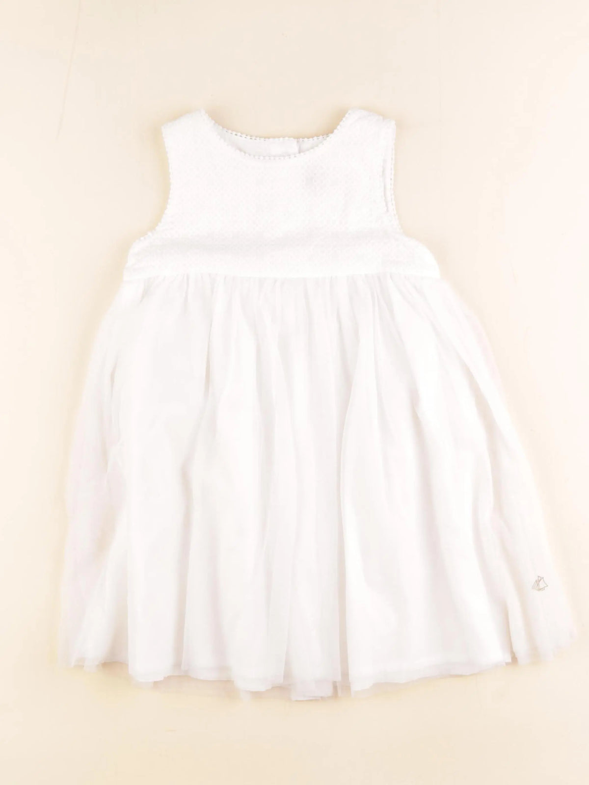 Petit Bateau - robe blanc - 36 mois