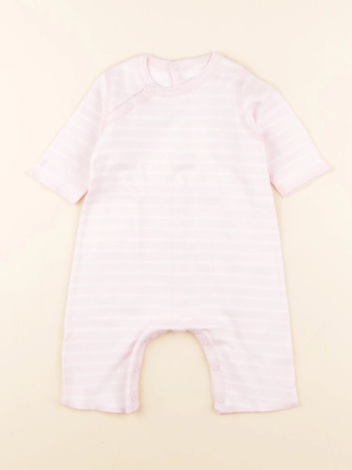 Petit Bateau - combinaison coton rose - 3 mois