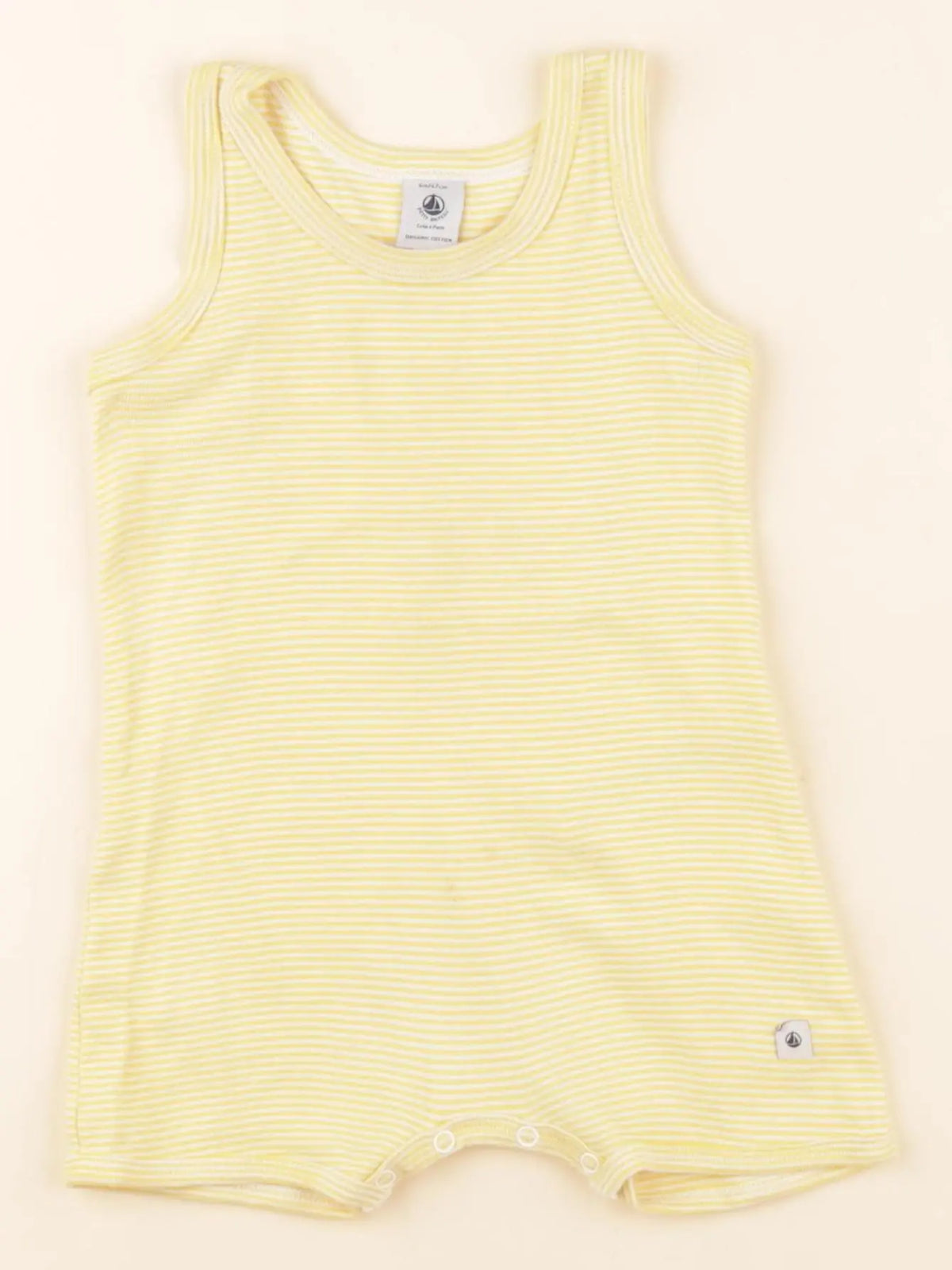 Petit Bateau - pyjama coton jaune - 6 mois