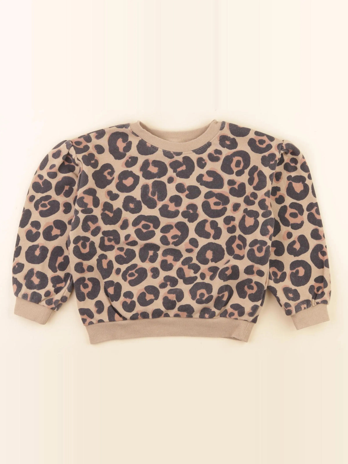 H&M - sweat marron, noir - 3/4 ans