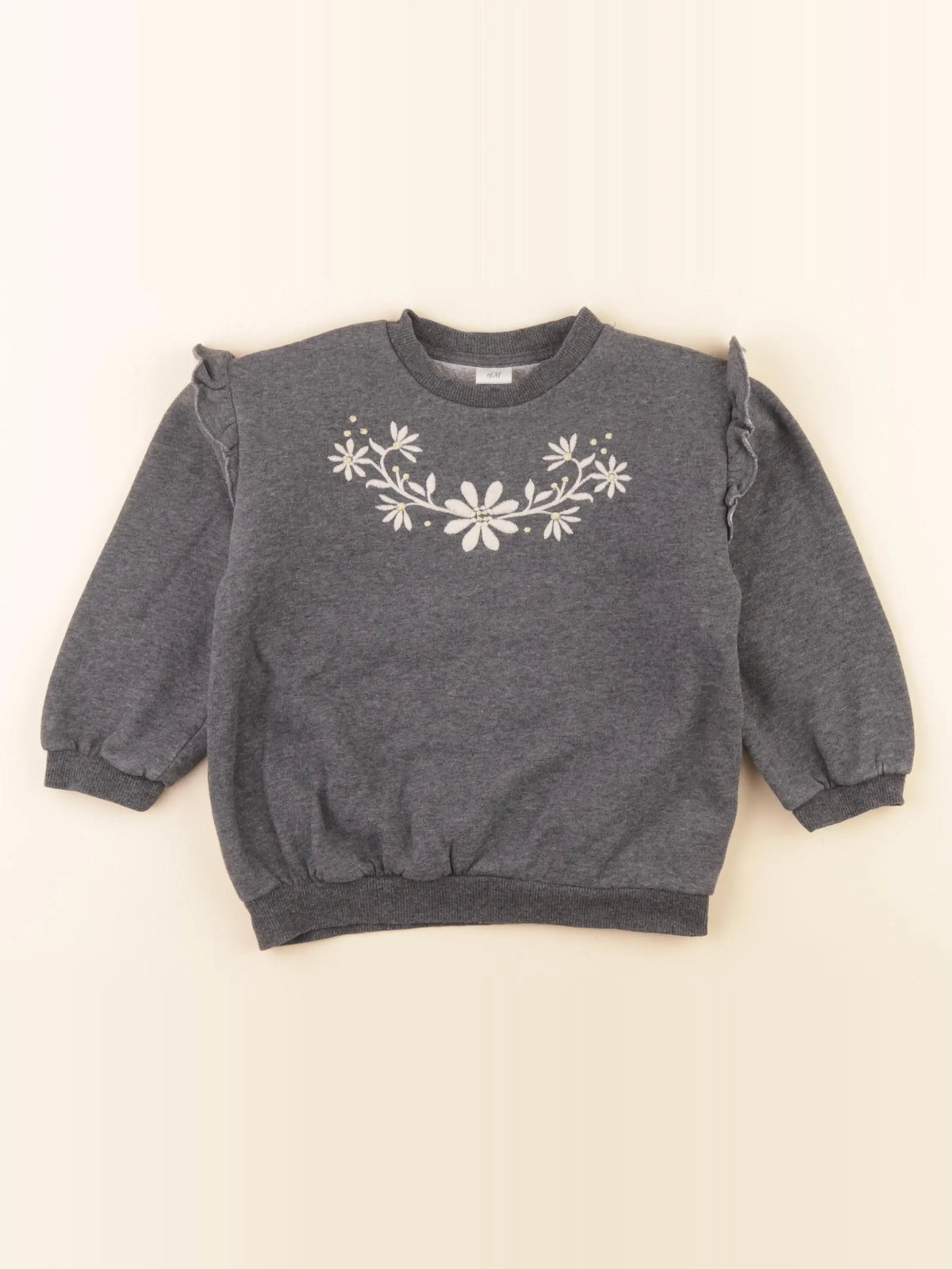 H&M - sweat gris - 2/3 ans