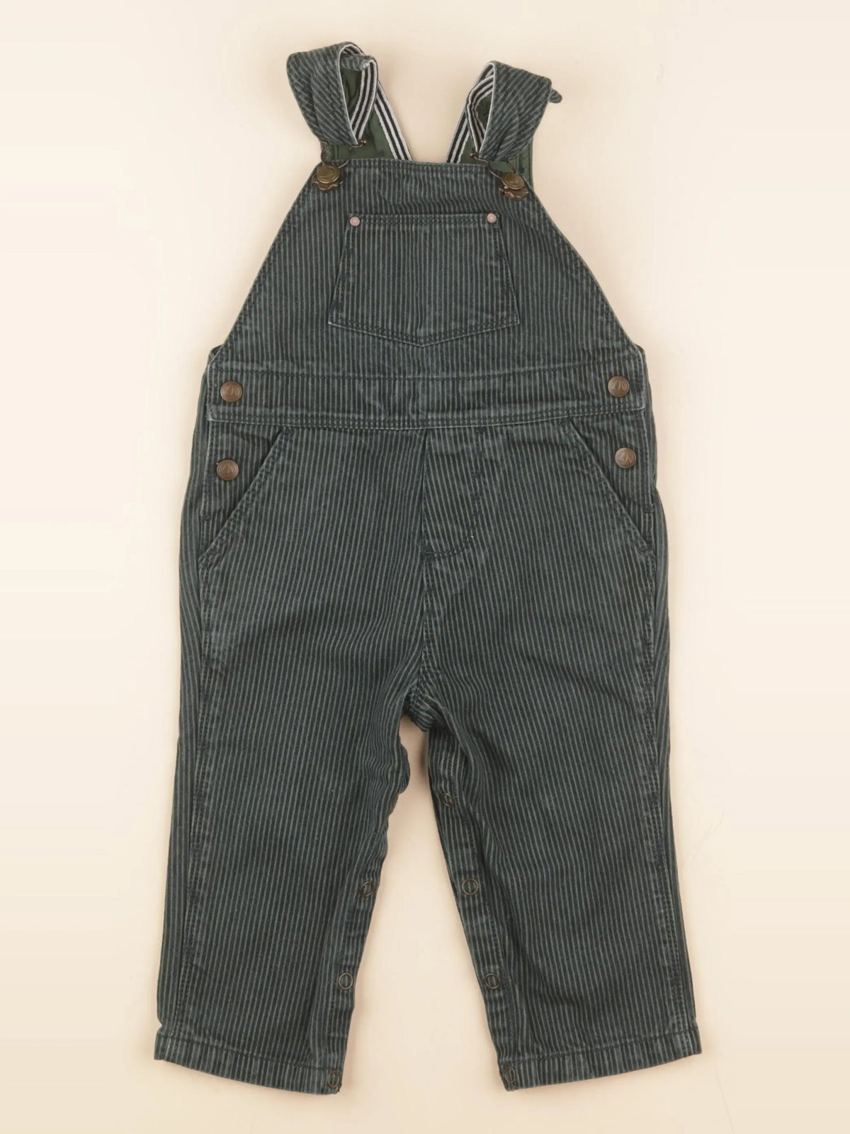 Petit Bateau - salopette vert - 12 mois