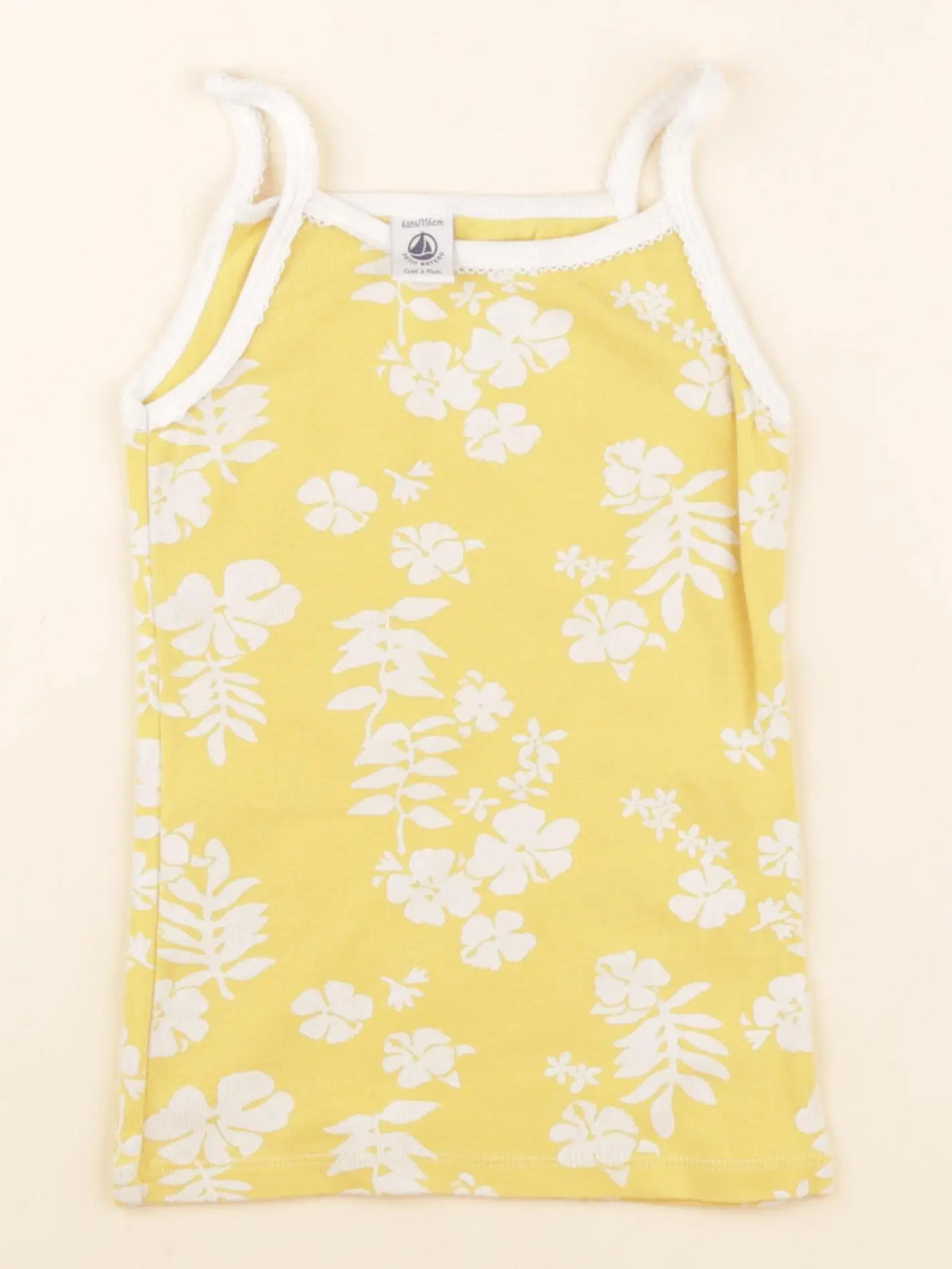 Petit Bateau - maillot de corps jaune - 6 ans