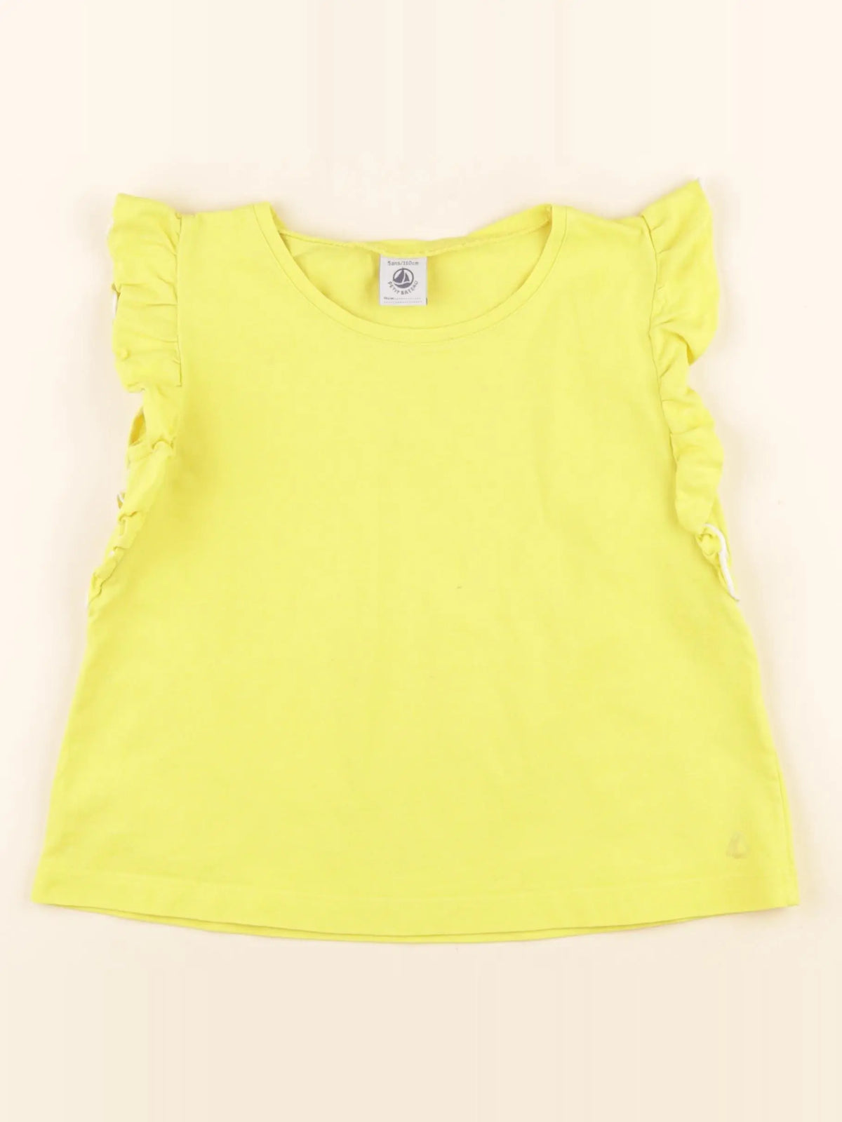 Petit Bateau - débardeur jaune fluo - 5 ans