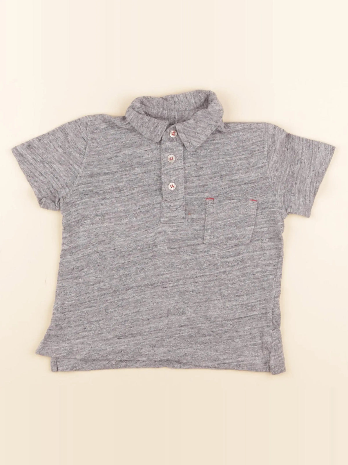 Petit Bateau - polo gris - 3 ans