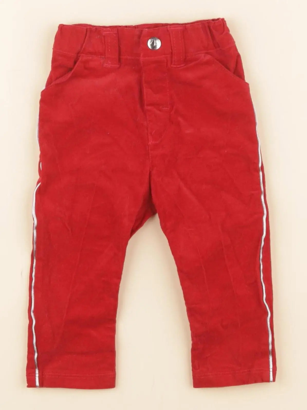 Petit Bateau - pantalon rouge - 6 mois