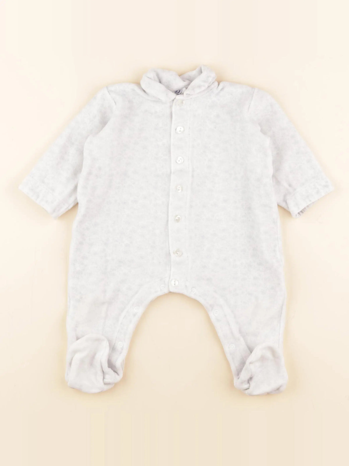 Petit Bateau - pyjama velours bleu - 12 mois
