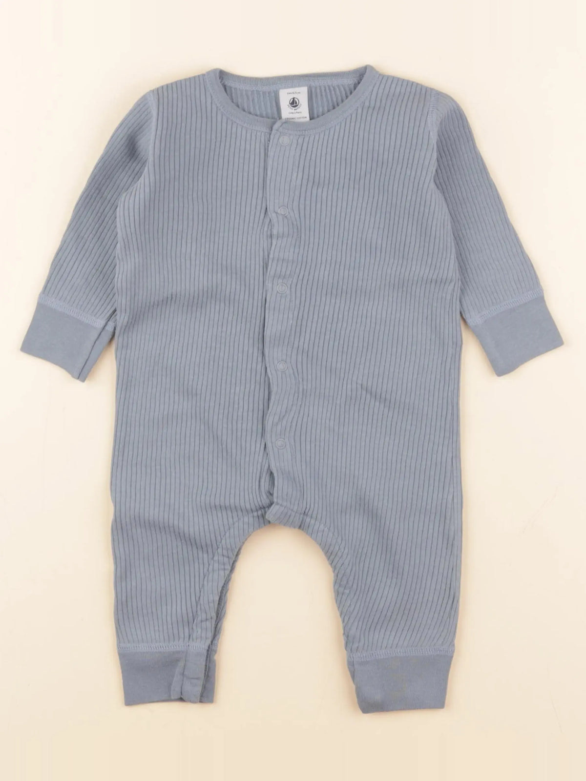 Petit Bateau - pyjama coton bleu - 6 mois