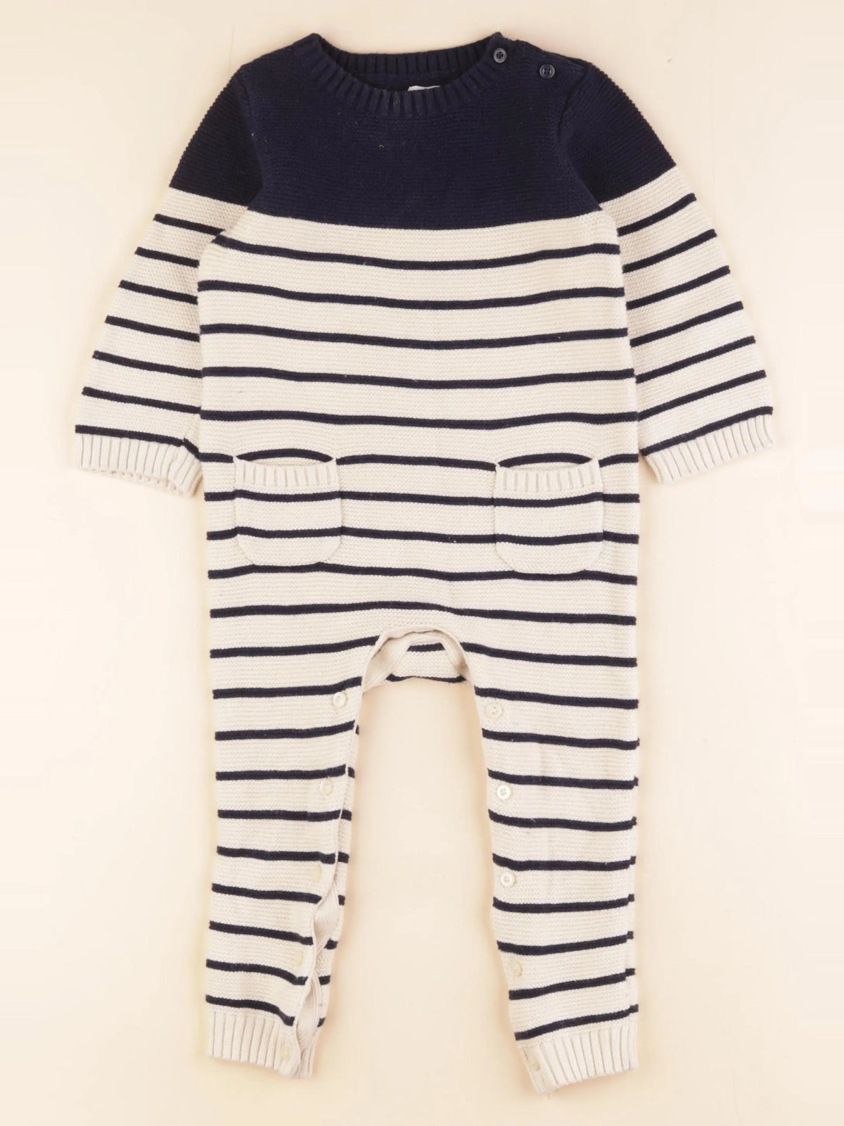 GAP - combinaison beige, bleu - 18/24 mois