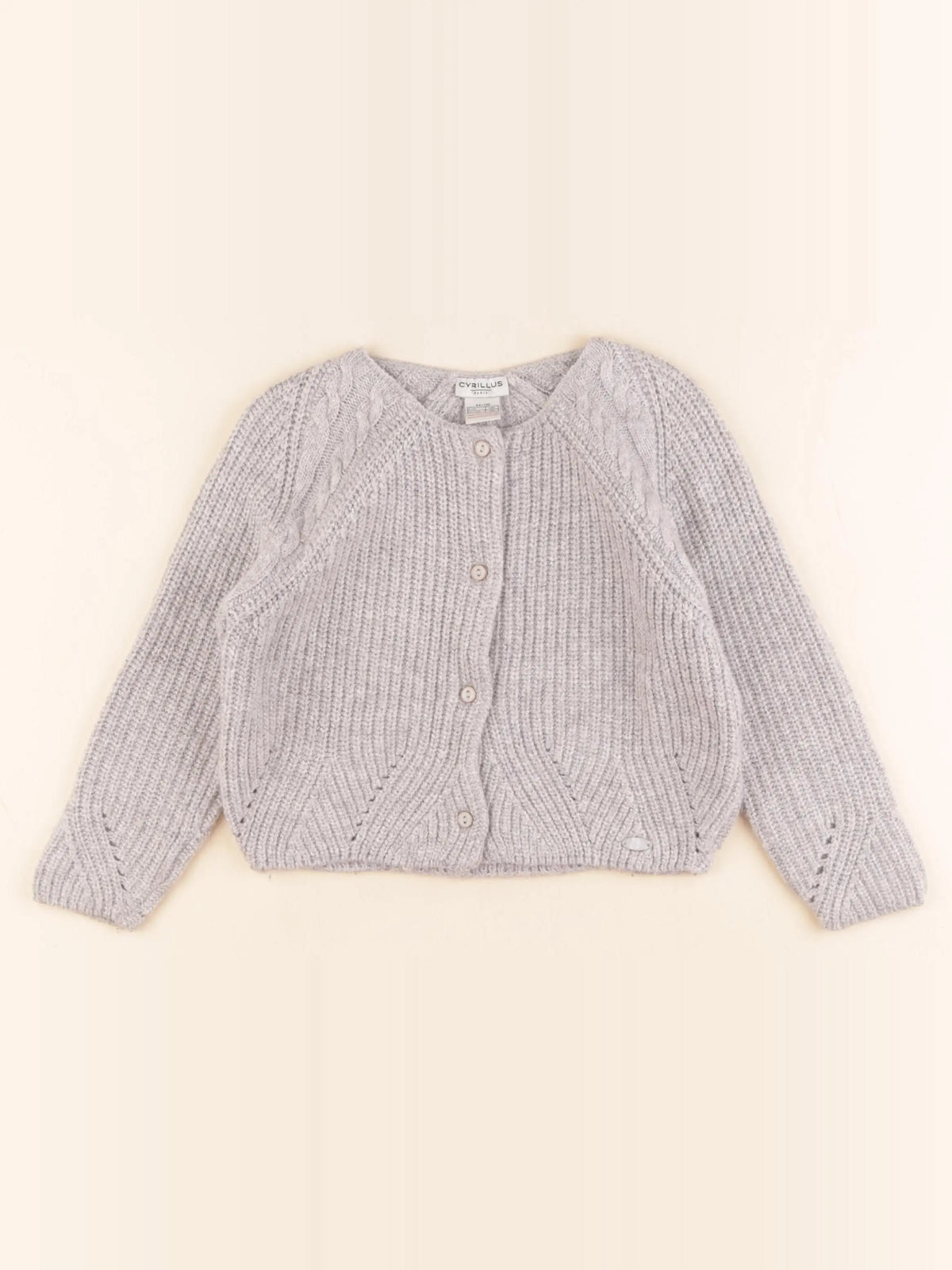 Cyrillus - gilet gris, argent - 4 ans