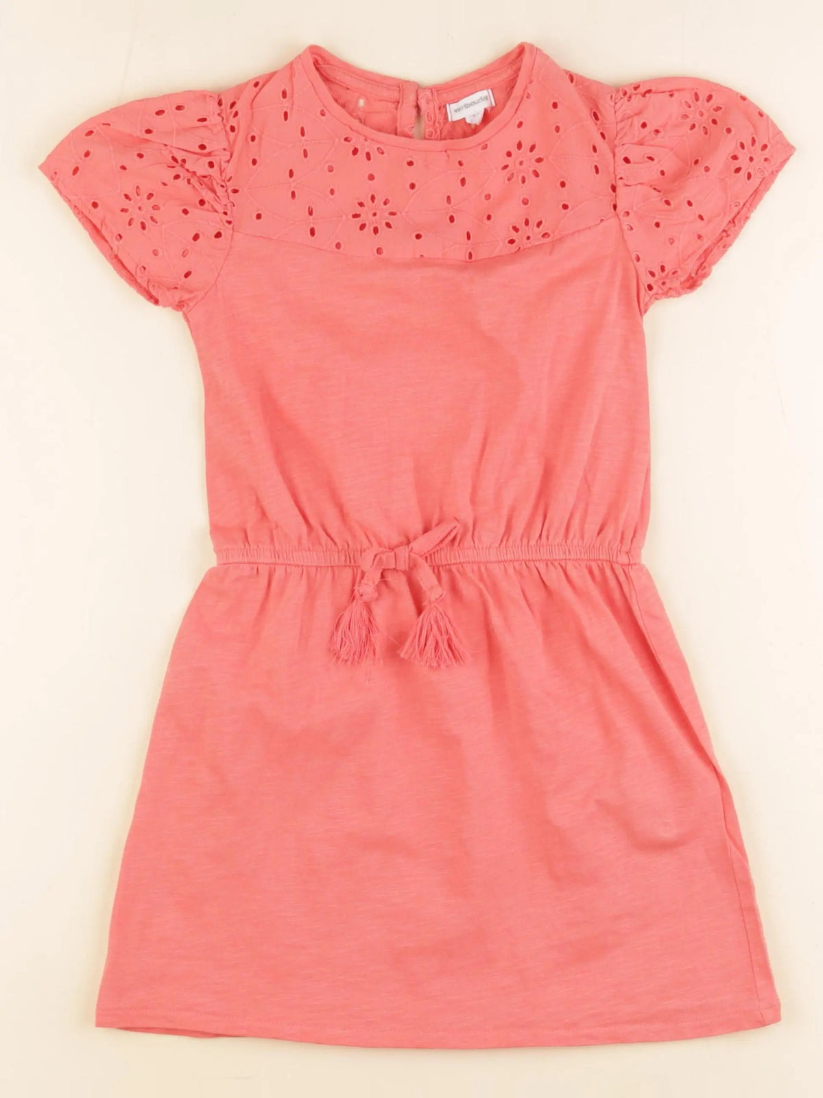 Vertbaudet - robe orange - 6 ans