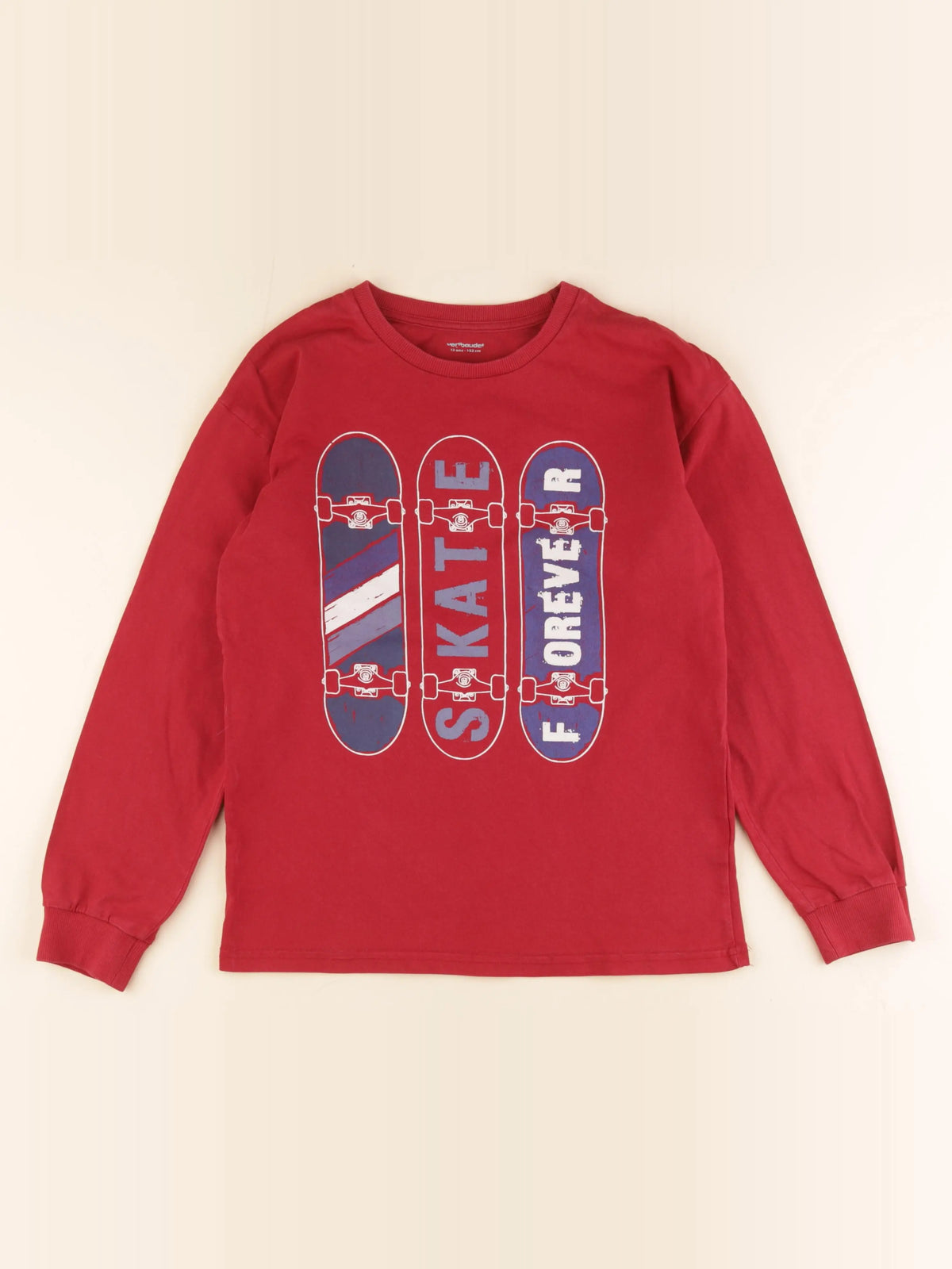 Vertbaudet - tee-shirt rouge - 12 ans