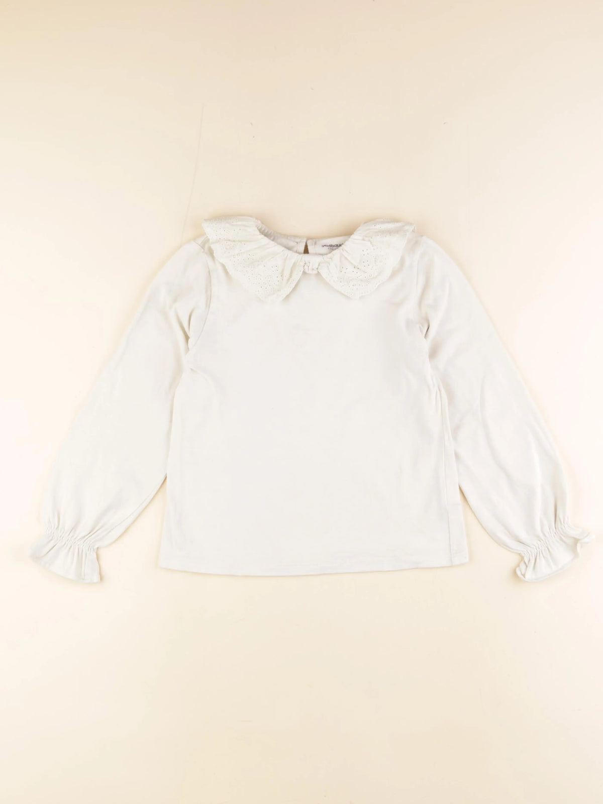 Vertbaudet - tee-shirt beige - 8 ans