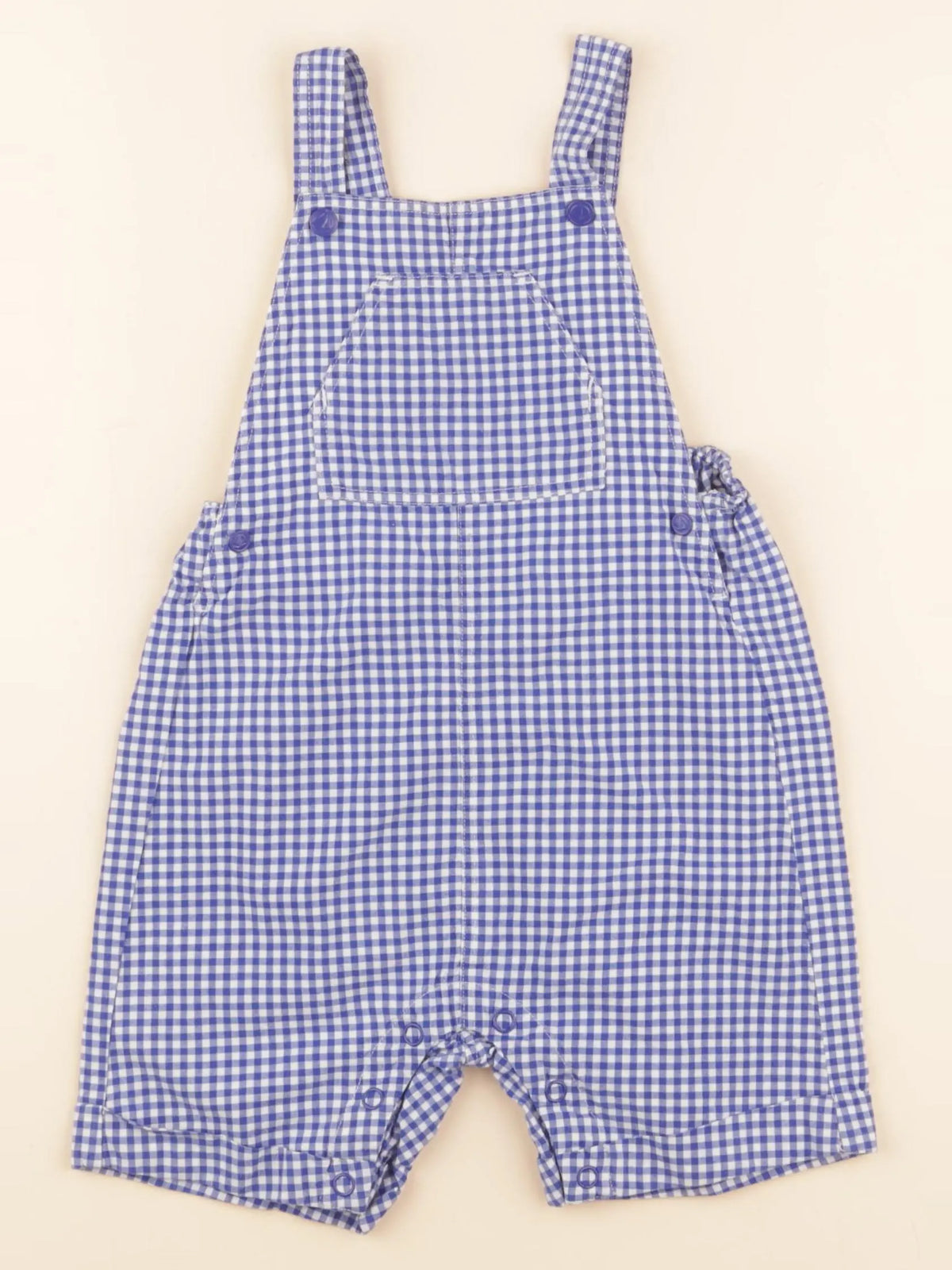 Petit Bateau - salopette bleu, blanc - 2 ans