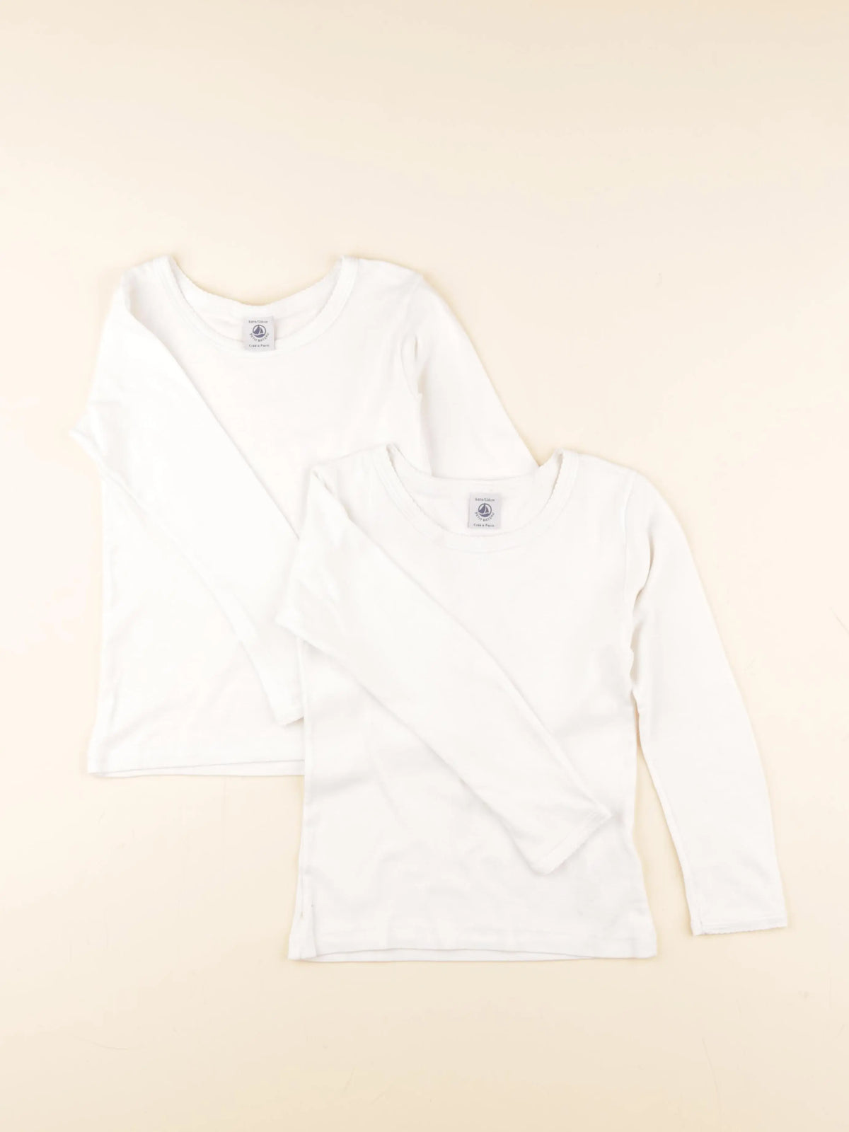Petit Bateau - lot de 2 maillots de corps blanc - 6 ans