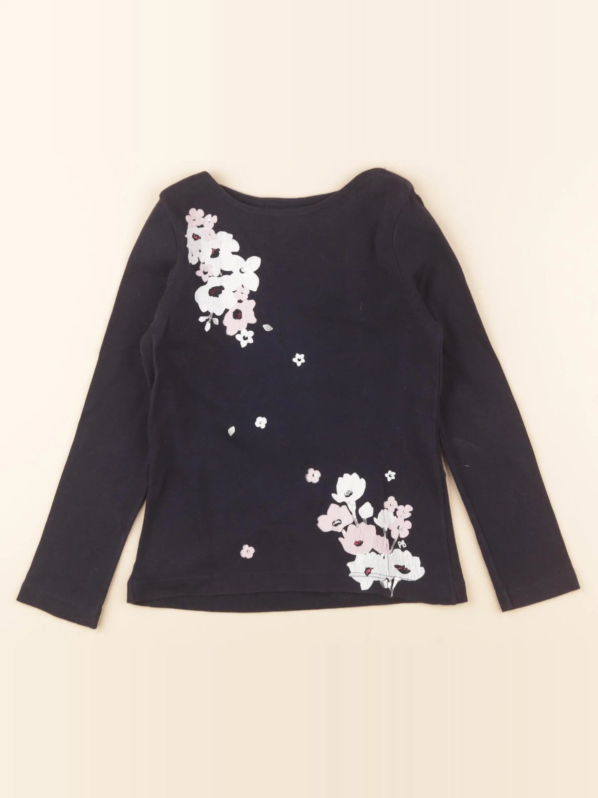 Petit Bateau - tee-shirt bleu - 6 ans