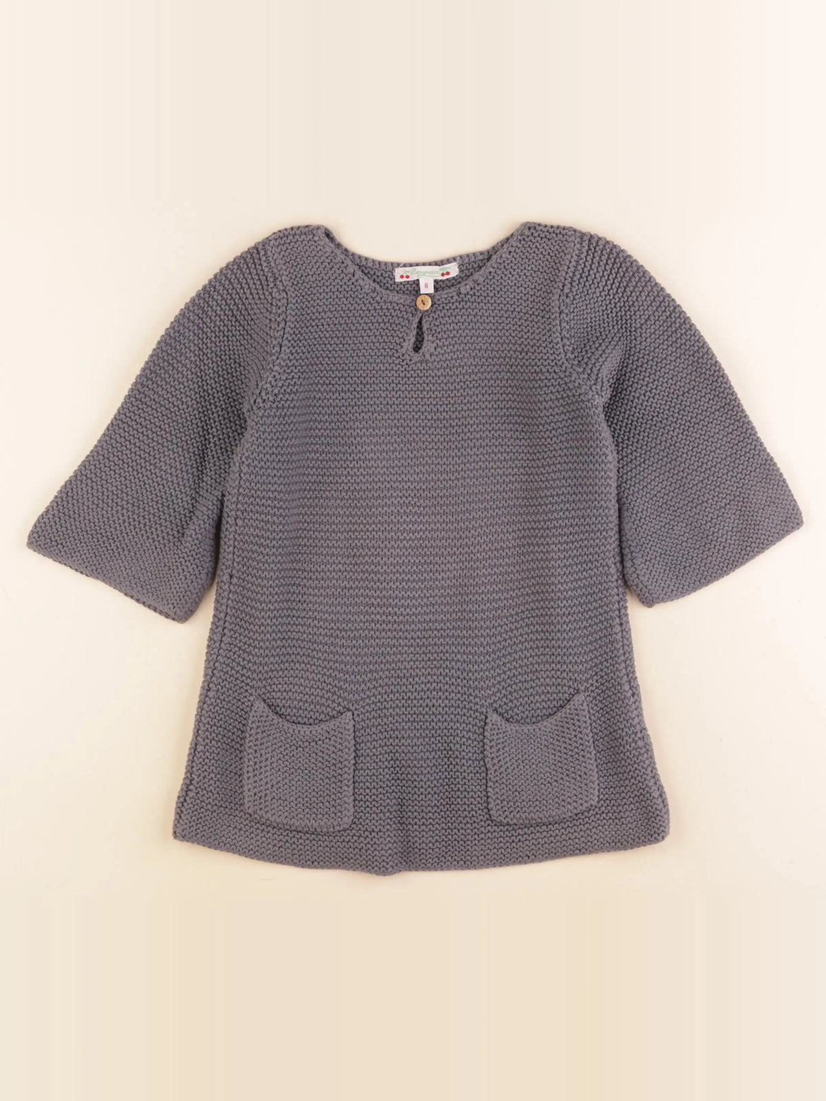 Bonpoint - robe gris - 8 ans