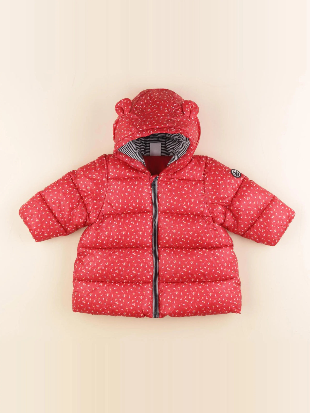 Petit Bateau - doudoune rouge - 6 mois
