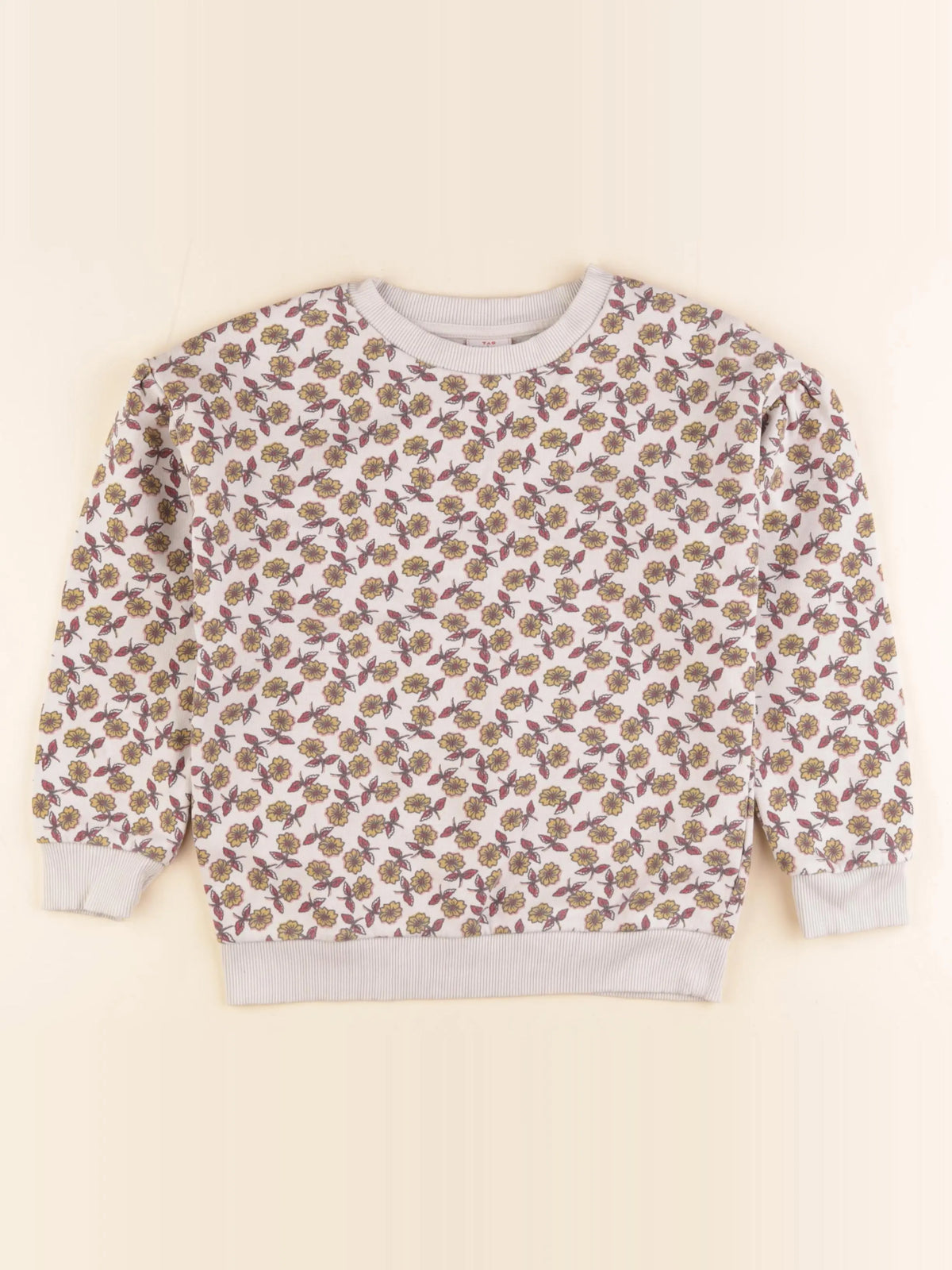 Tape à l'oeil - sweat blanc, marron - 8 ans