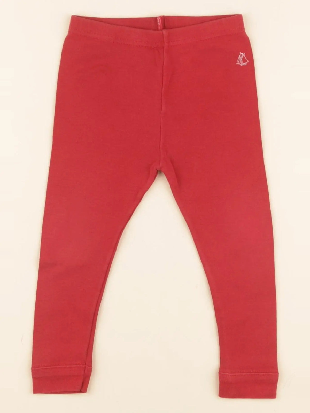 Petit Bateau - legging rouge - 18 mois