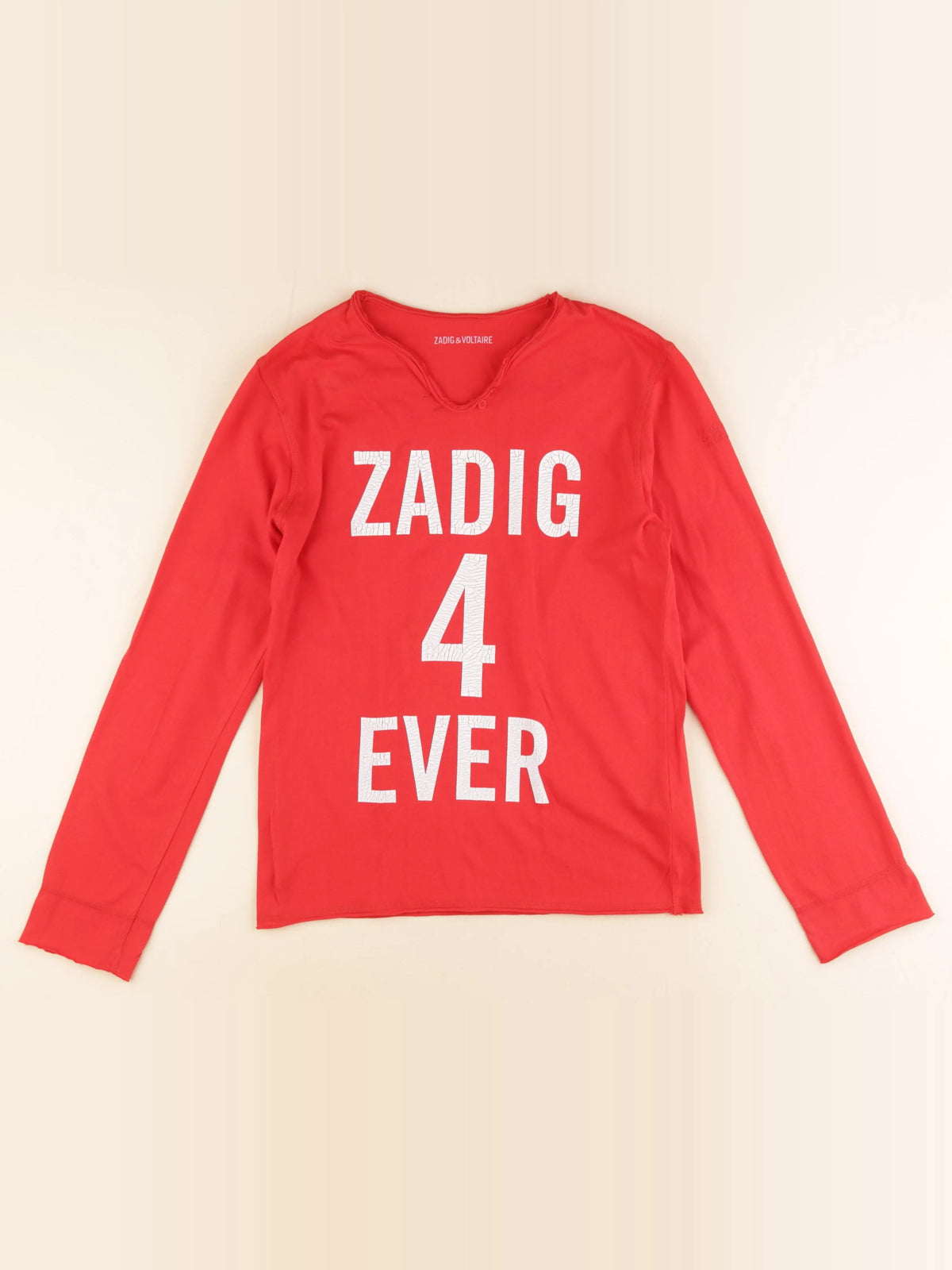 Zadig & Voltaire - tee-shirt rouge - 12 ans