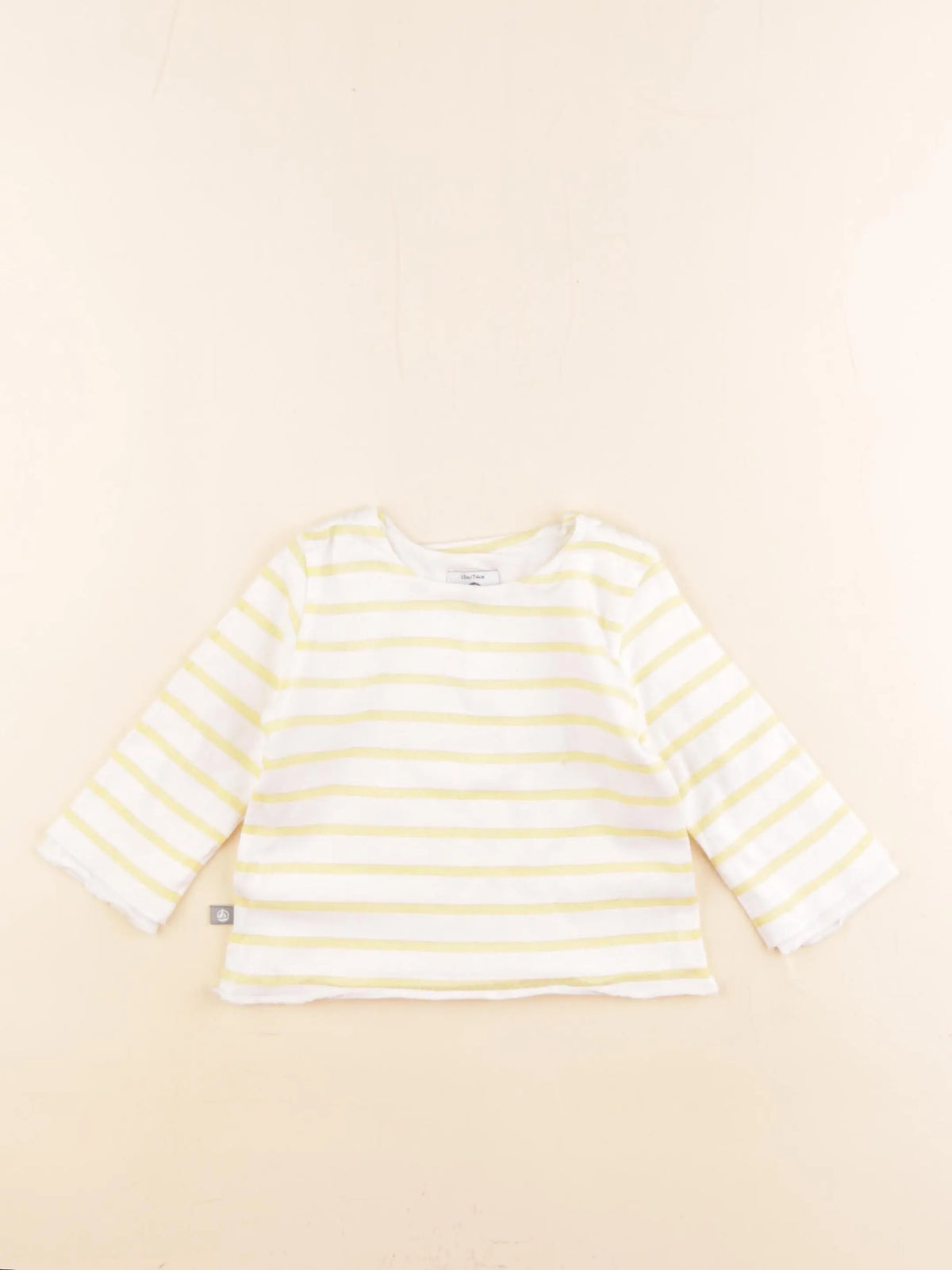 Petit Bateau - tee-shirt blanc, or - 6 mois