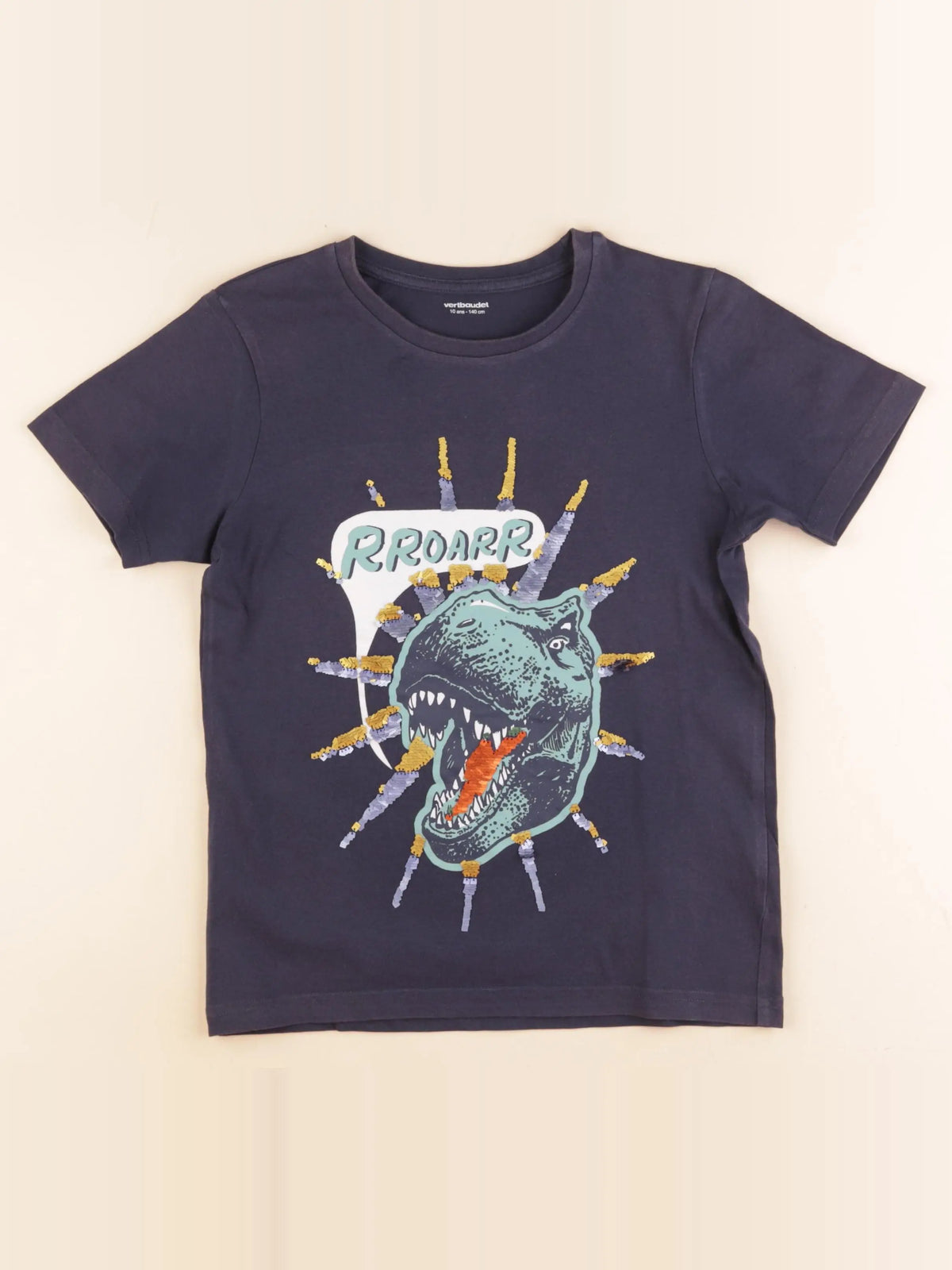 Vertbaudet - tee-shirt bleu - 10 ans