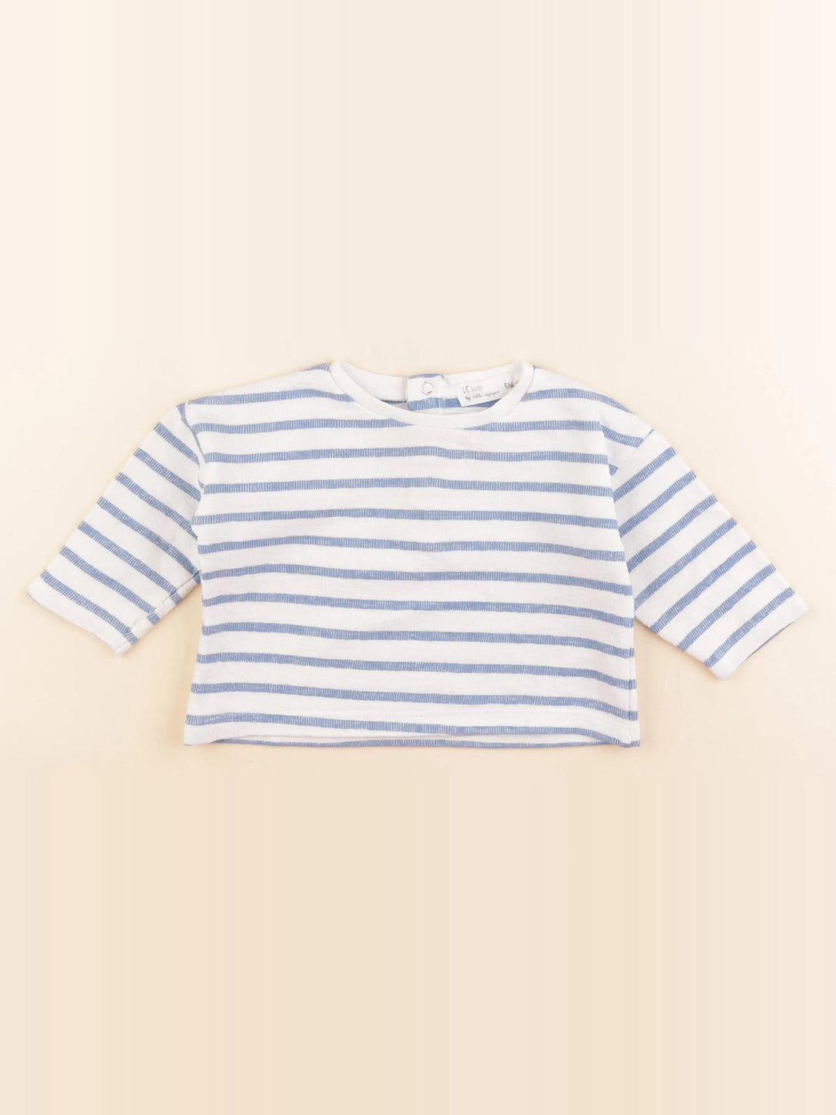 Little Cigogne - tee-shirt bleu, blanc - 6 mois